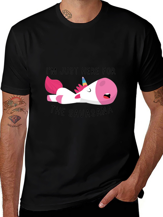 Savasana Unicorn Black T-Shirt - Relax & Yoga