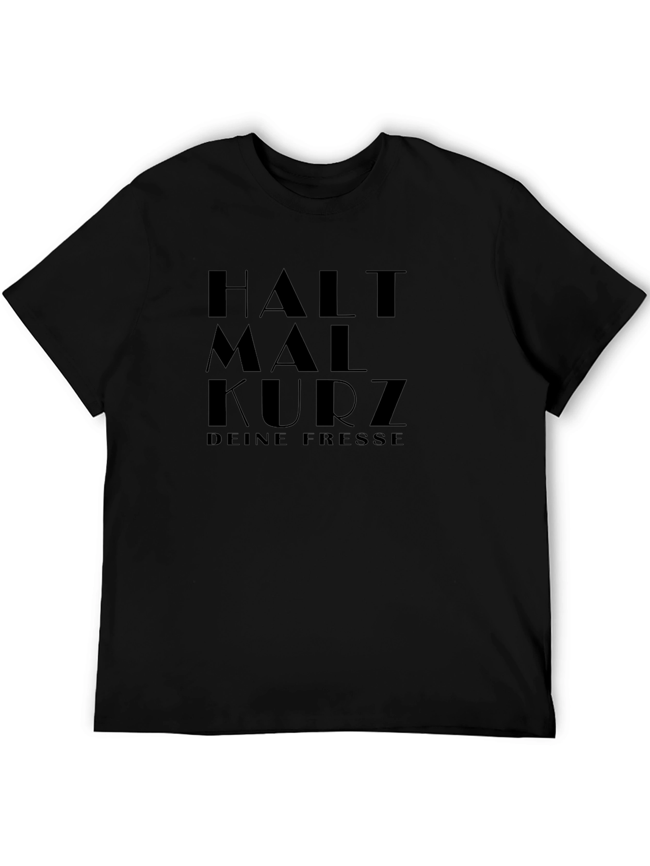 Halt Mal Kurz Graphic Tee - Black