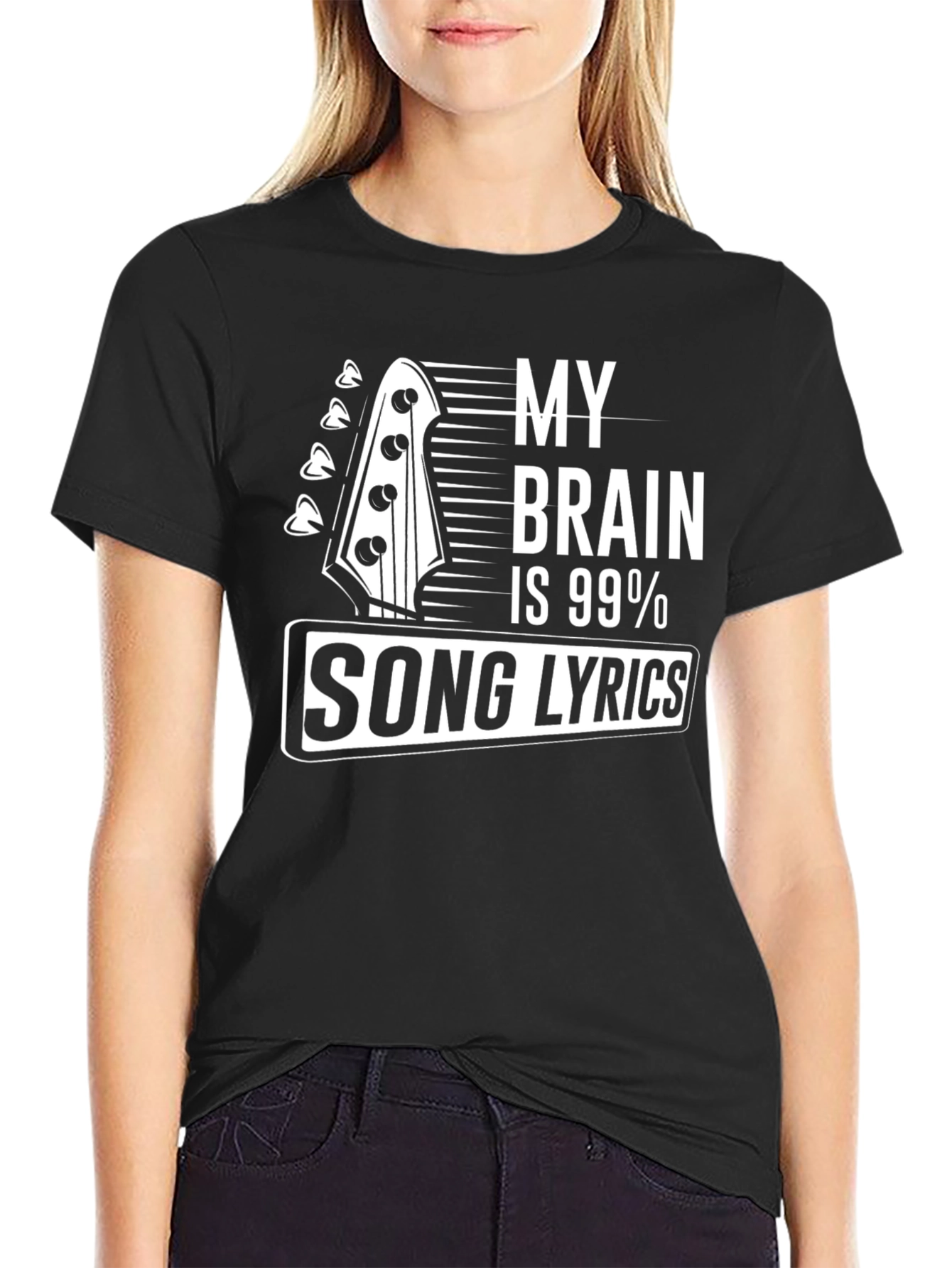 My Brain is 99% Song Lyrics Graphic T-Shirt
