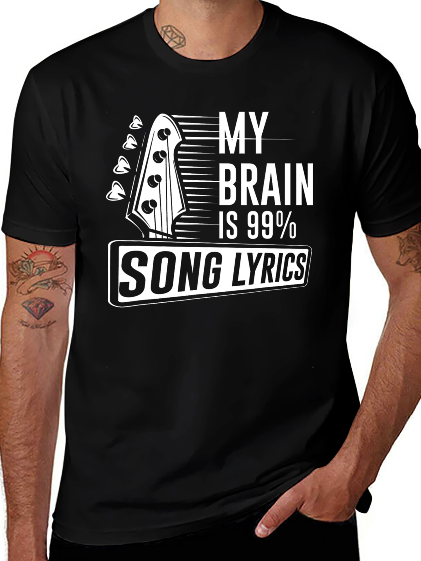 My Brain is 99% Song Lyrics Graphic T-Shirt