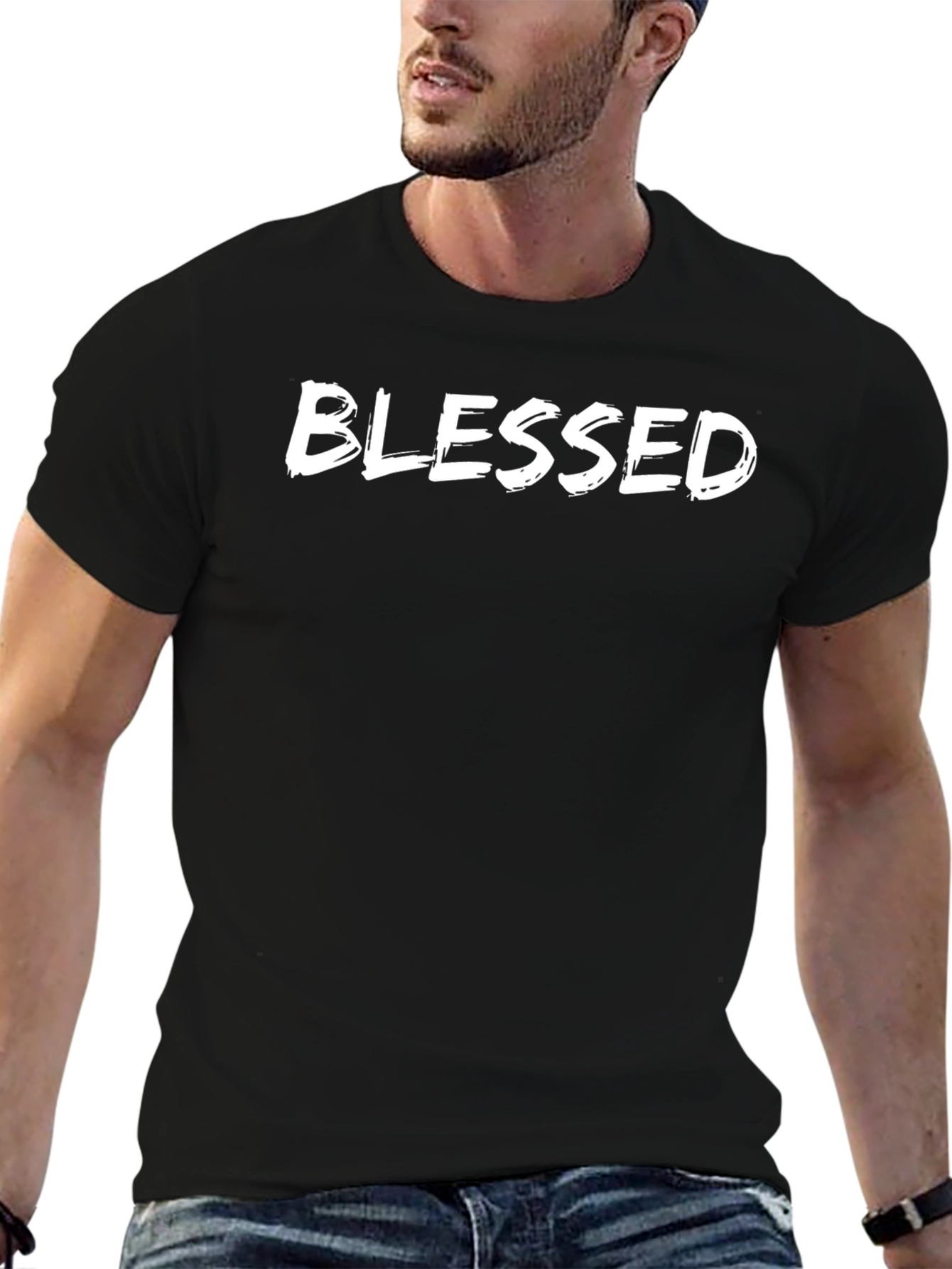 Blessed Black Graphic Tee - Stylish Comfort