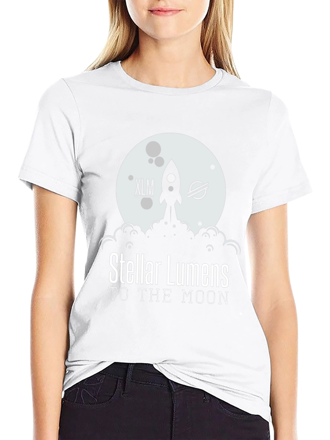 Stellar Lumens Crypto T-Shirt - To The Moon XLM