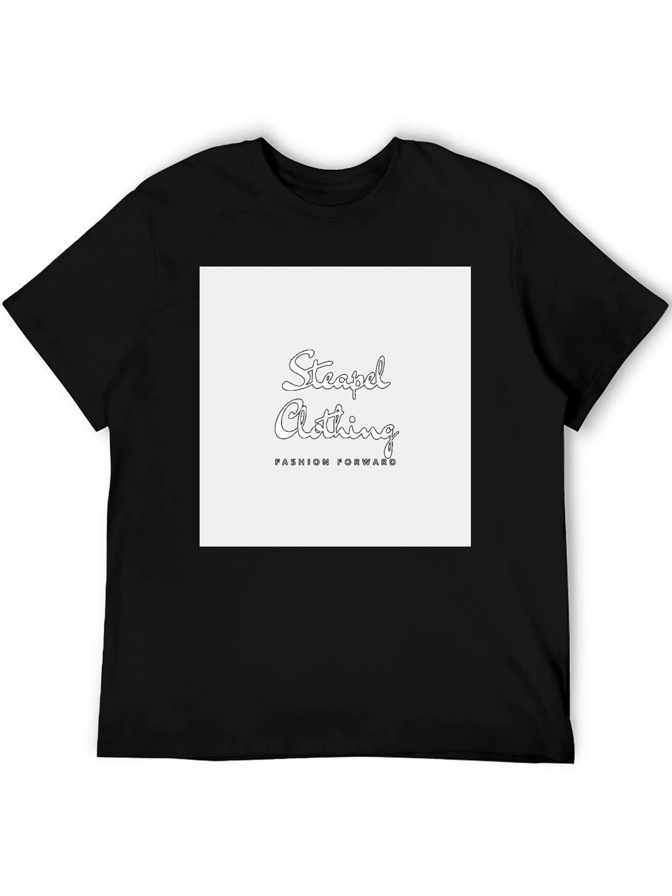 Stylish Black Graphic Tee - Steaped Clothing Fashion