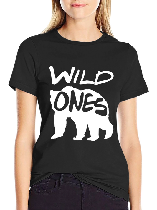 Wild Ones Bear Graphic Tee - Black Unisex T-Shirt
