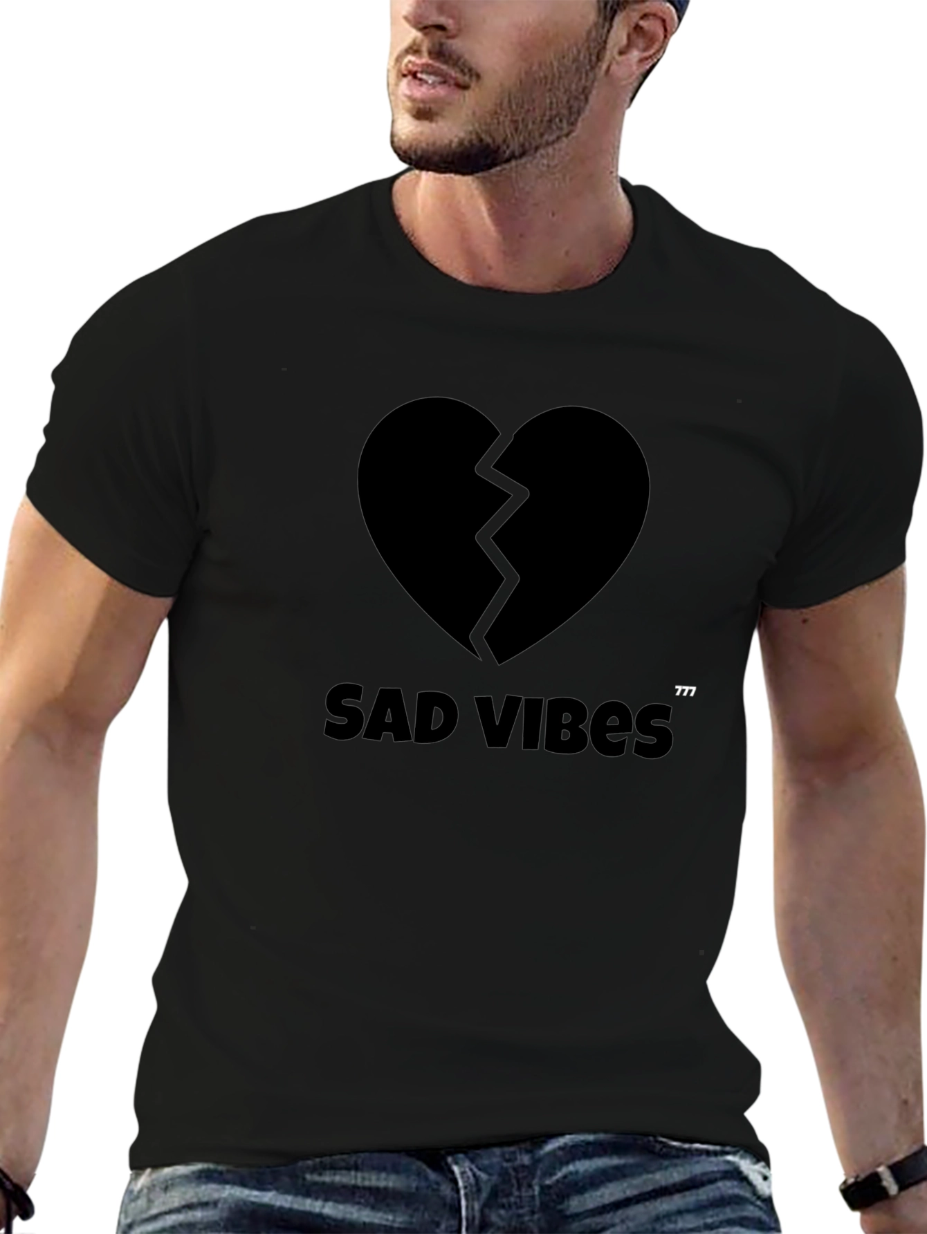 Sad Vibes Black Graphic Tee
