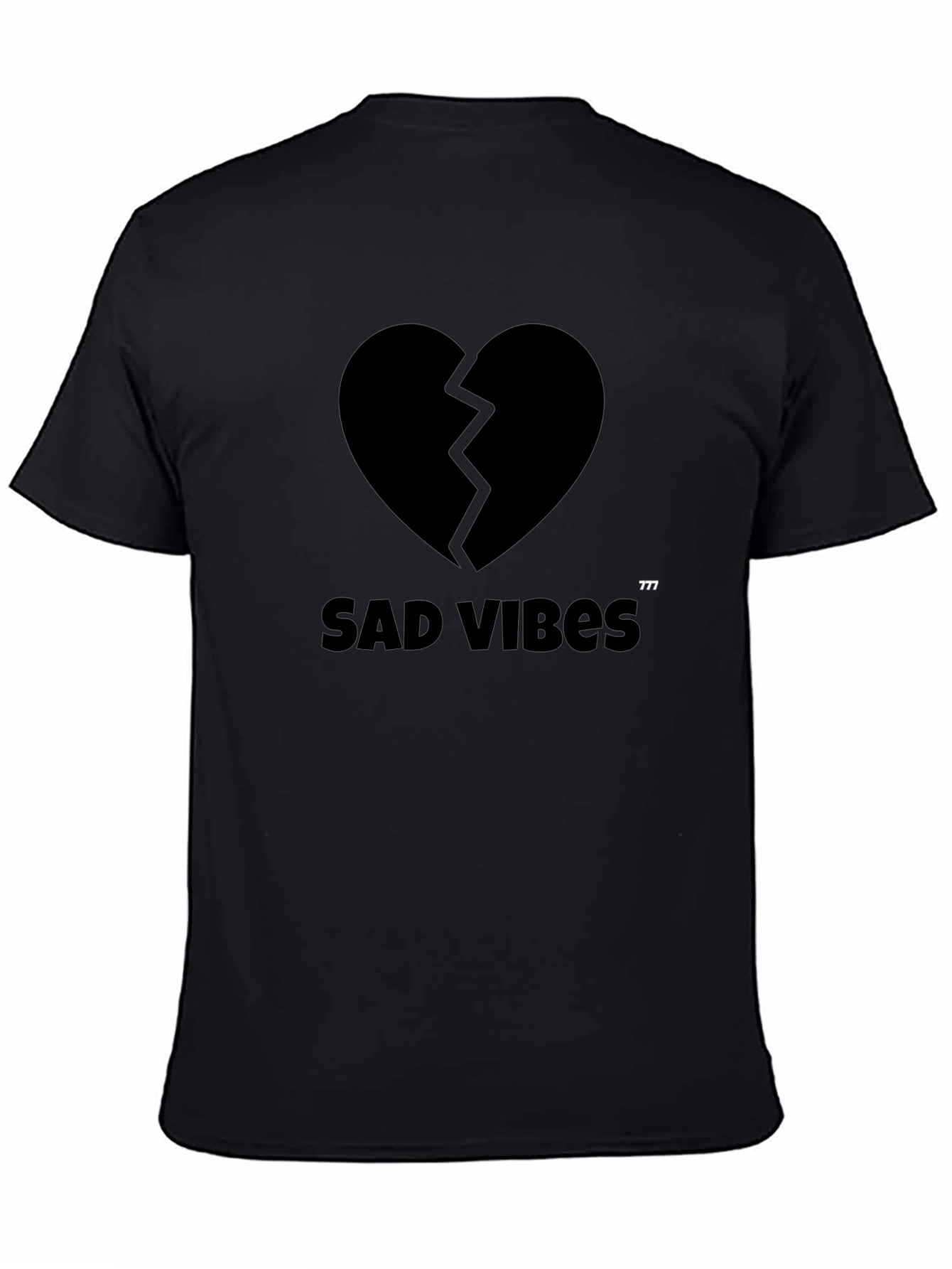 Sad Vibes Black Graphic Tee