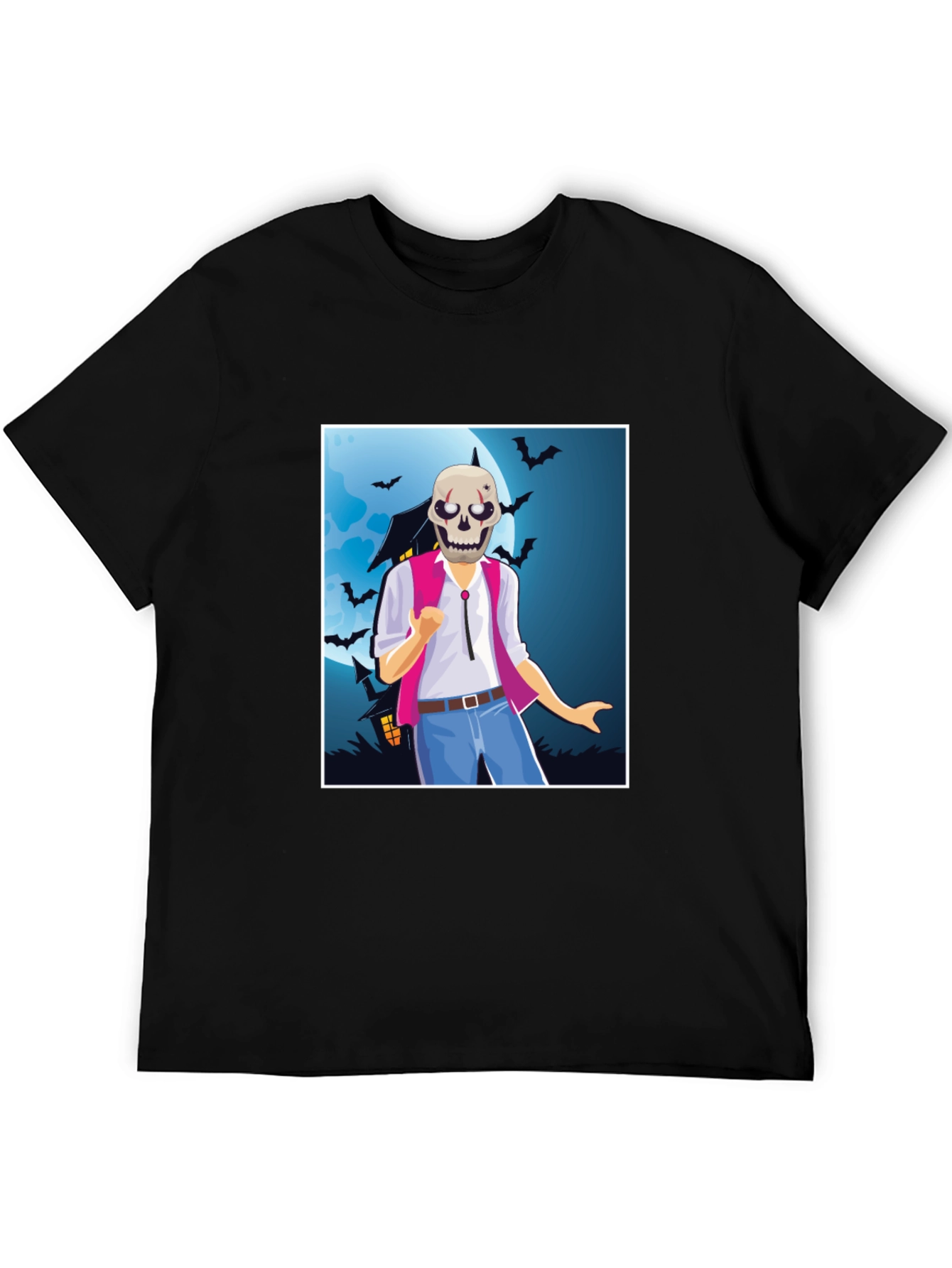 Spooky Skeleton Graphic Tee - Halloween Costume Shirt