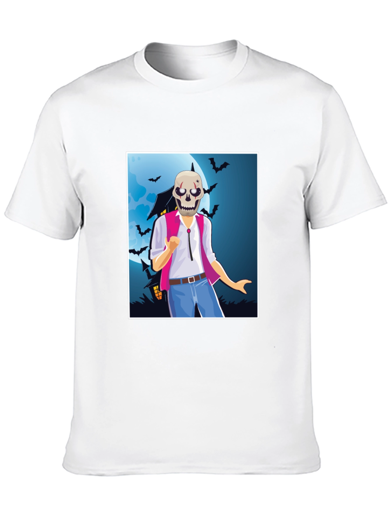 Spooky Skeleton Graphic Tee - Halloween Costume Shirt