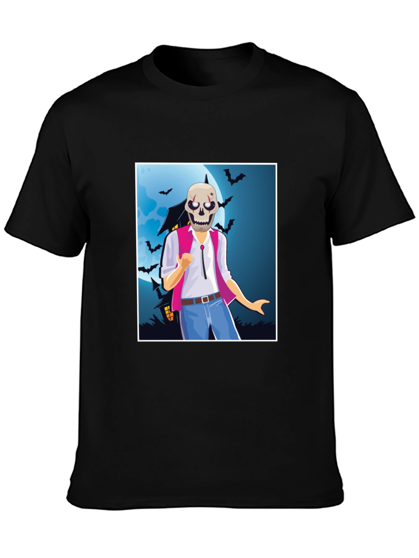 Spooky Skeleton Graphic Tee - Halloween Costume Shirt