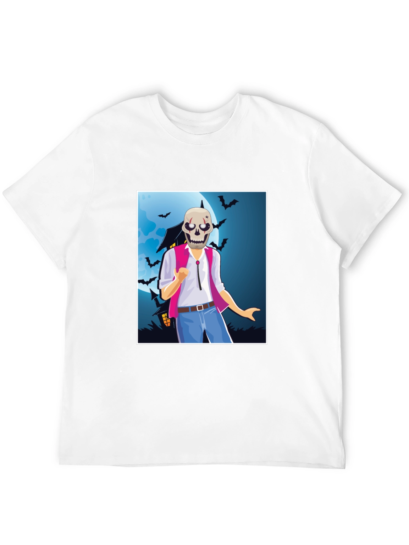 Spooky Skeleton Graphic Tee - Halloween Costume Shirt