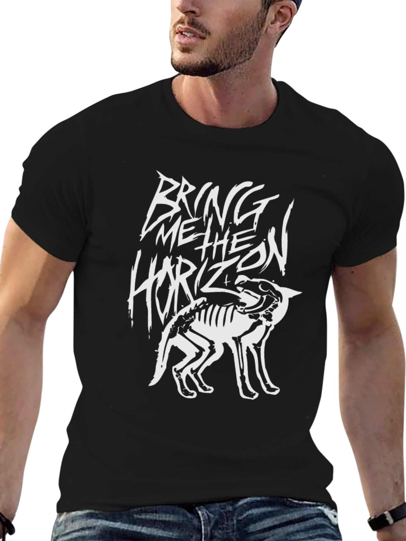 Bring Me The Horizon Skeleton Wolf Black T-Shirt