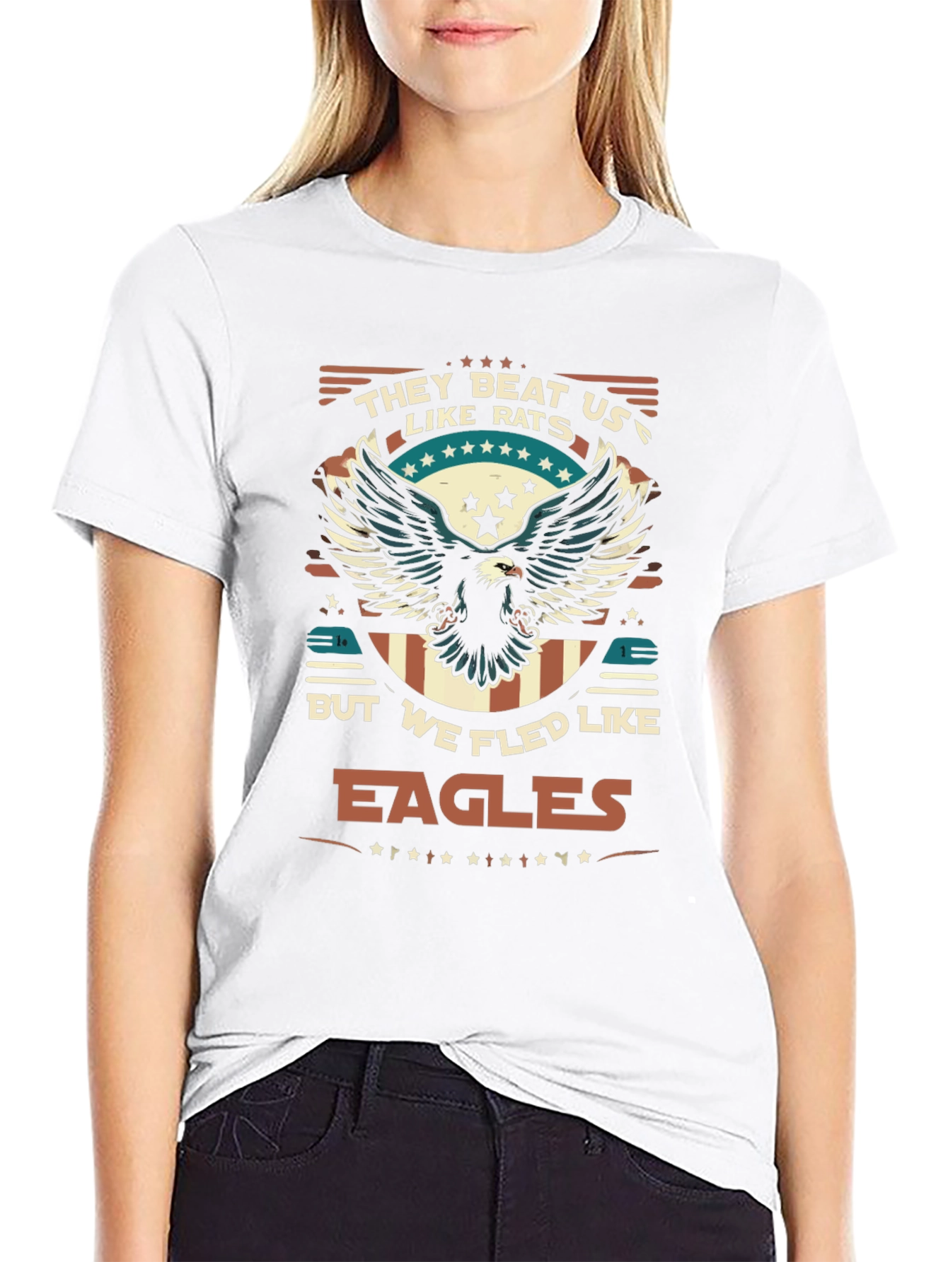 Patriotic Eagle Graphic T-Shirt
