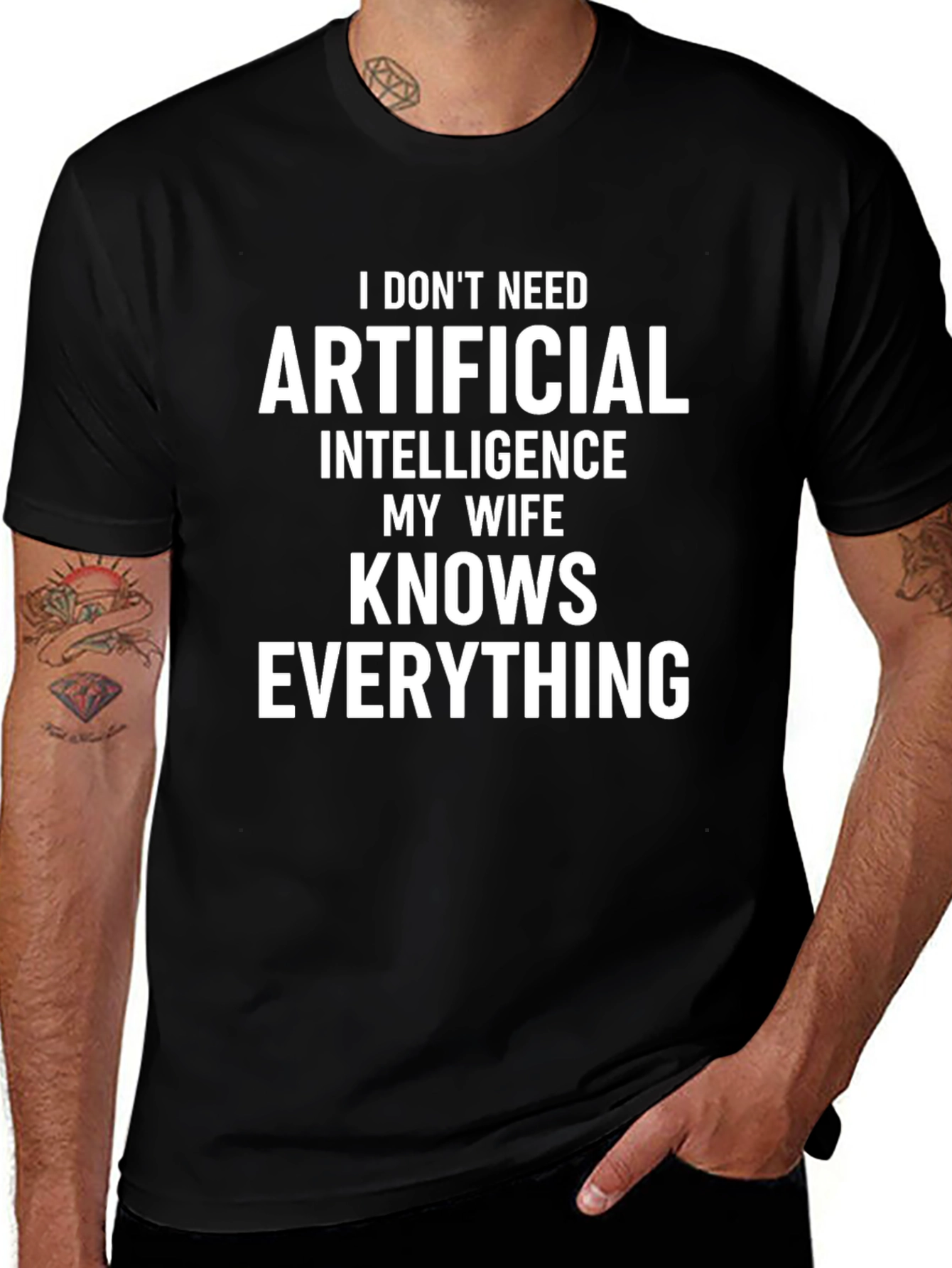 Funny My Wife Knows Everything Graphic T-Shirt