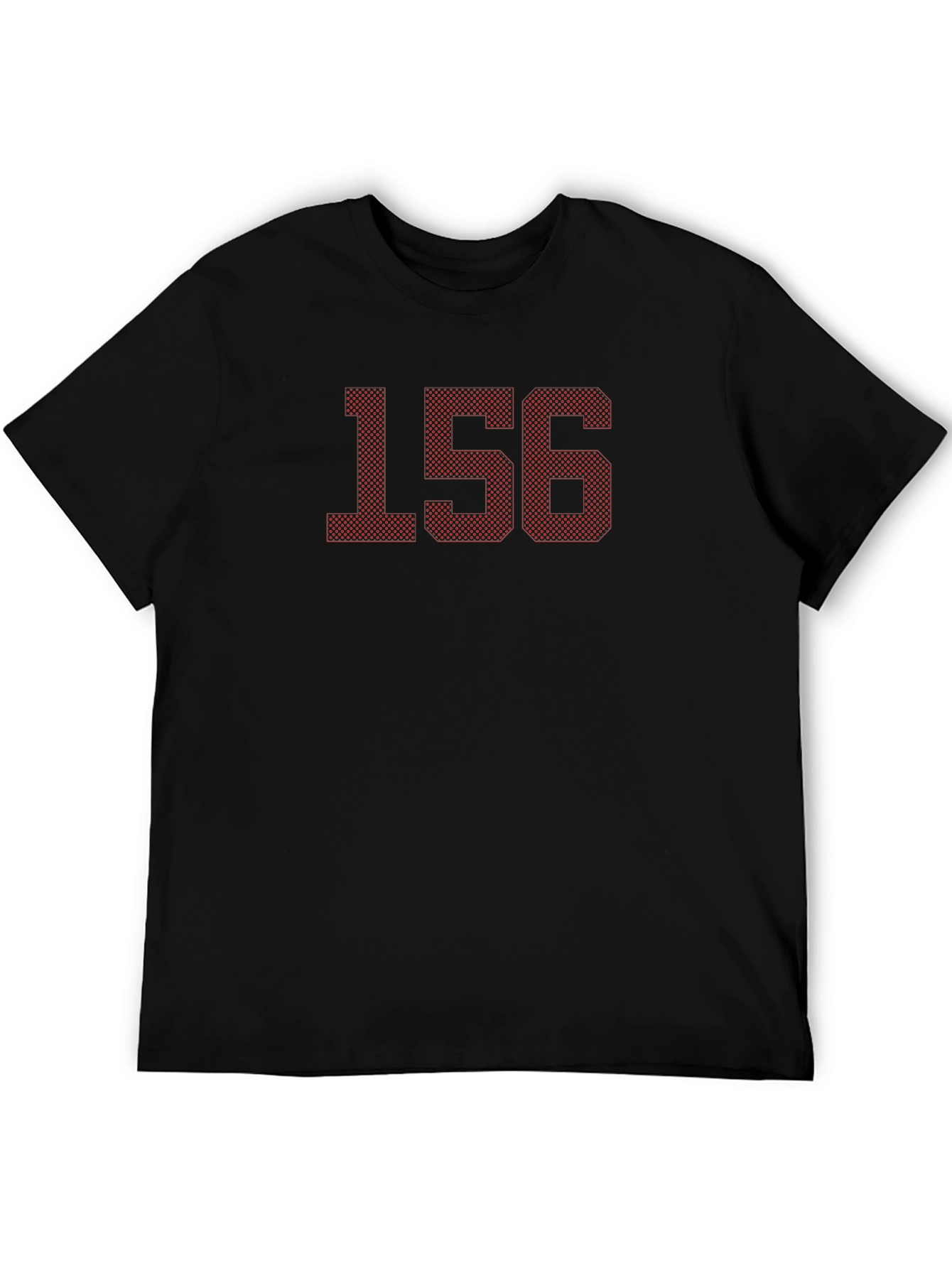 Mens Black T-Shirt with 156 Graphic