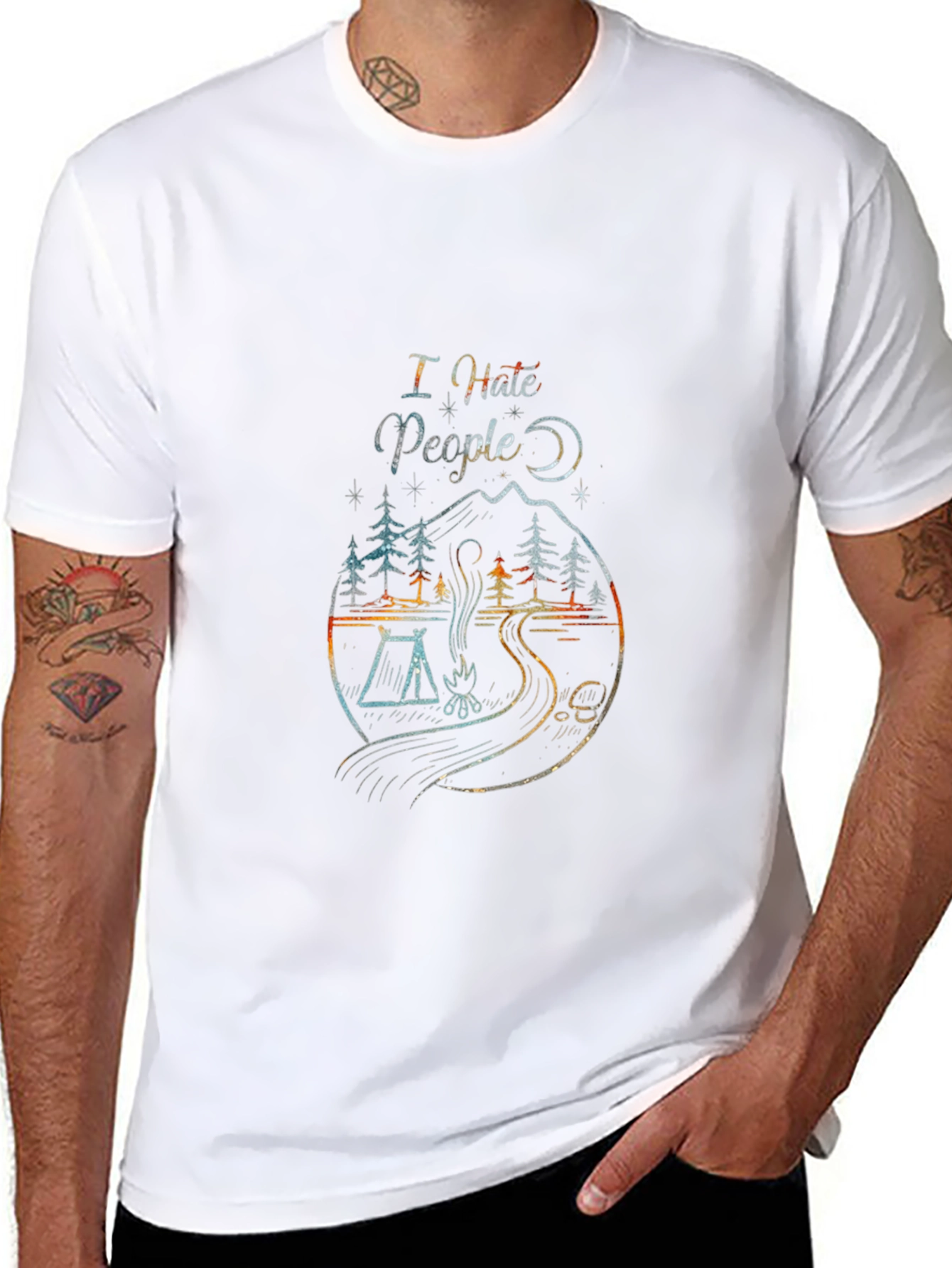 I Hate People Camping Graphic Tee