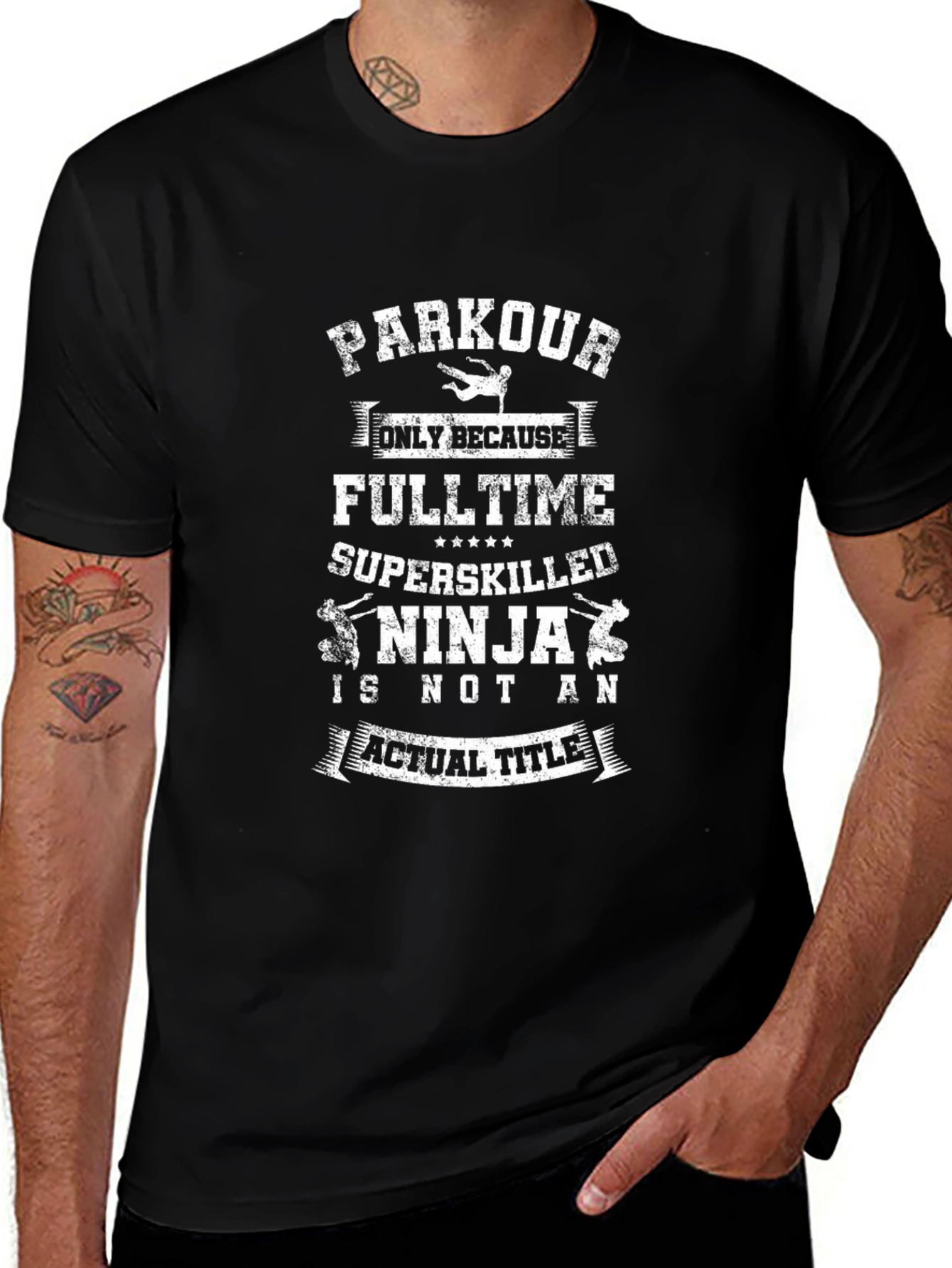 Parkour Ninja T-Shirt - Funny Stunt Performer Tee