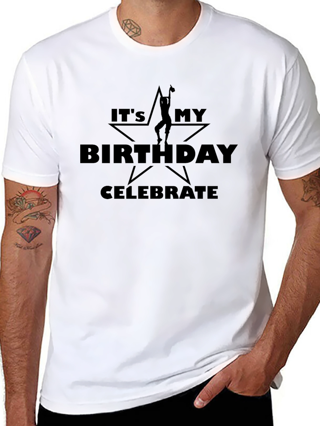 Its My Birthday Celebrate T-Shirt - Black