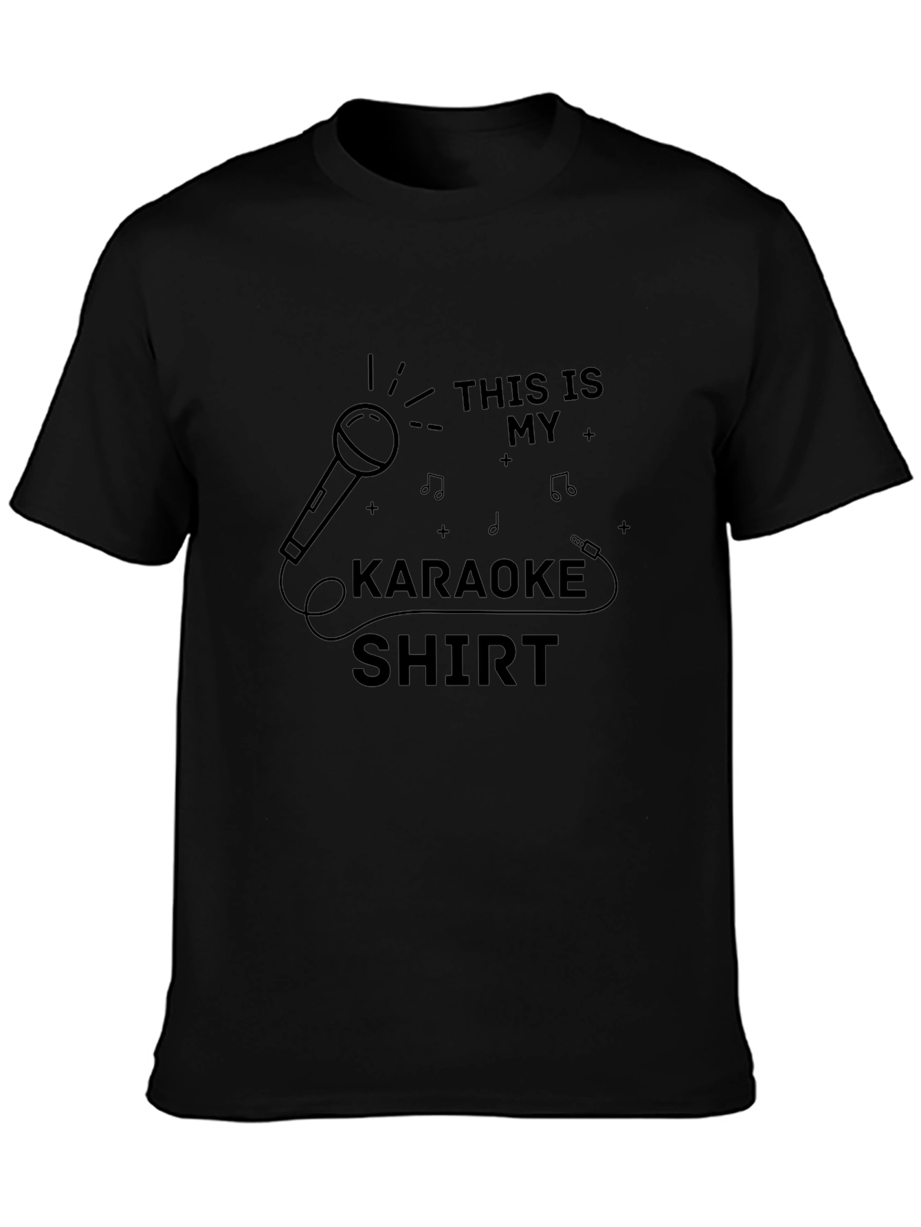 Karaoke Shirt - Mens Black Graphic Tee