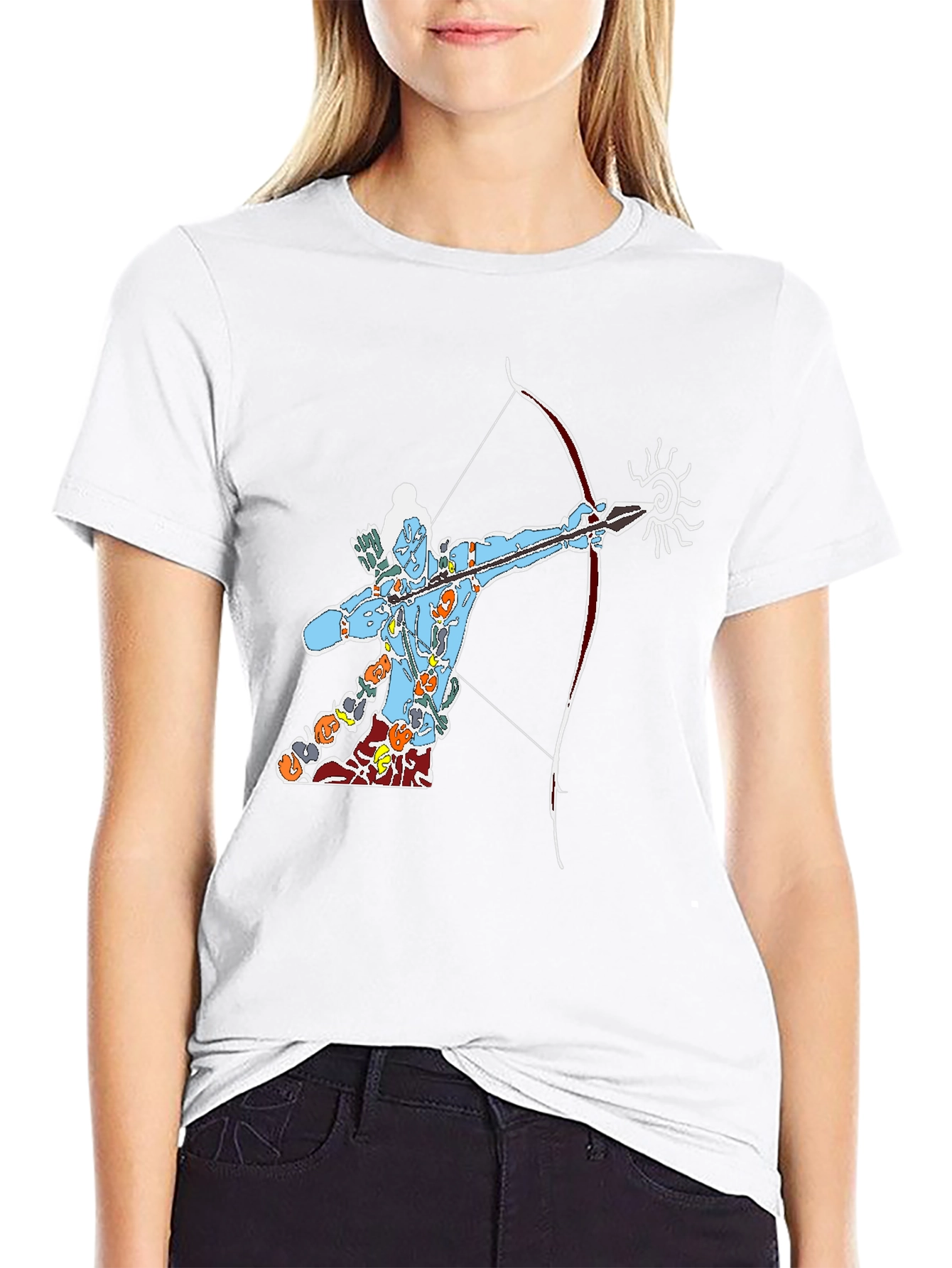 Lord Rama Graphic Tee - Black Cotton T-Shirt