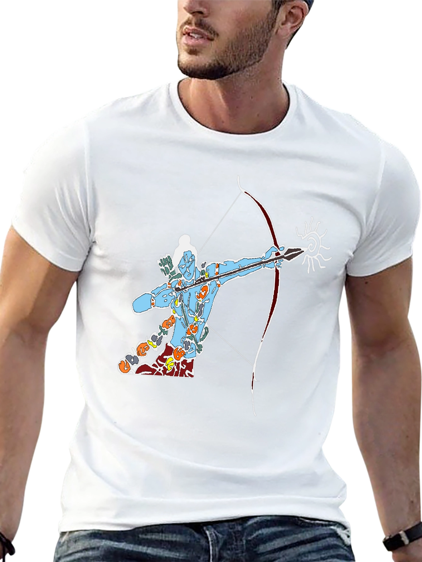 Lord Rama Graphic Tee - Black Cotton T-Shirt