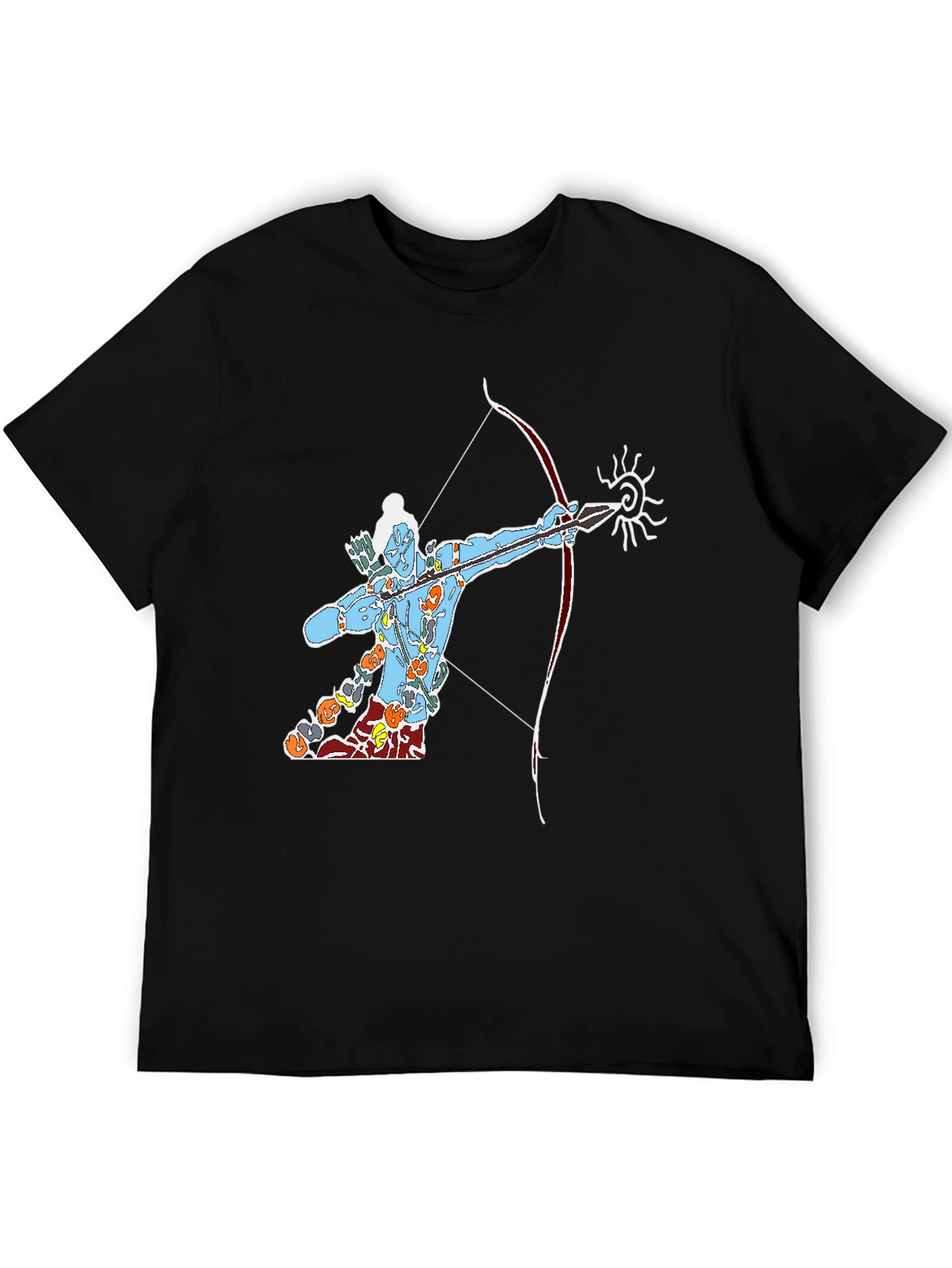 Lord Rama Graphic Tee - Black Cotton T-Shirt