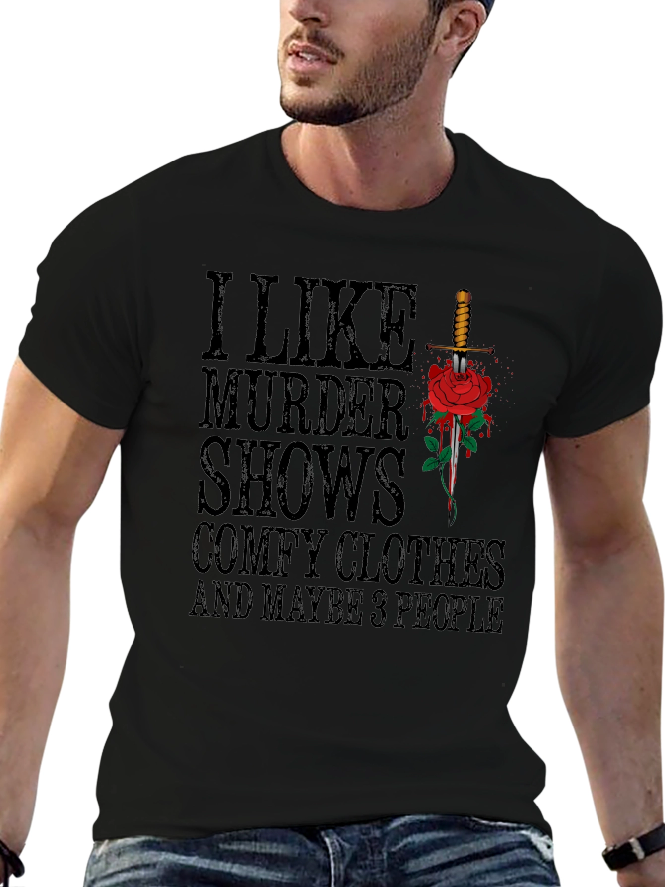 Murder Shows Comfy Clothes & 3 People T-Shirt