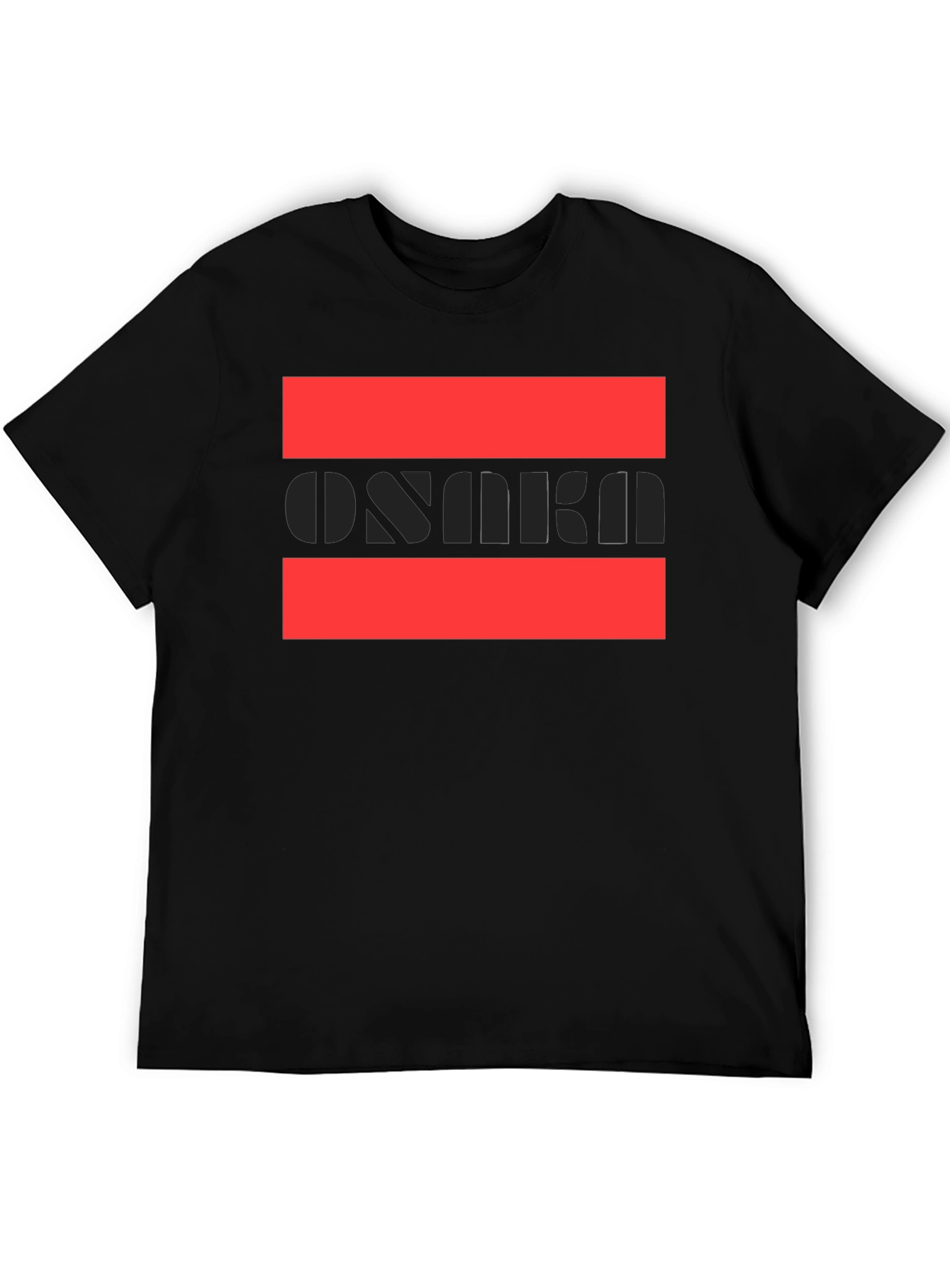 Stylish Osaka Graphic Print Black T-Shirt