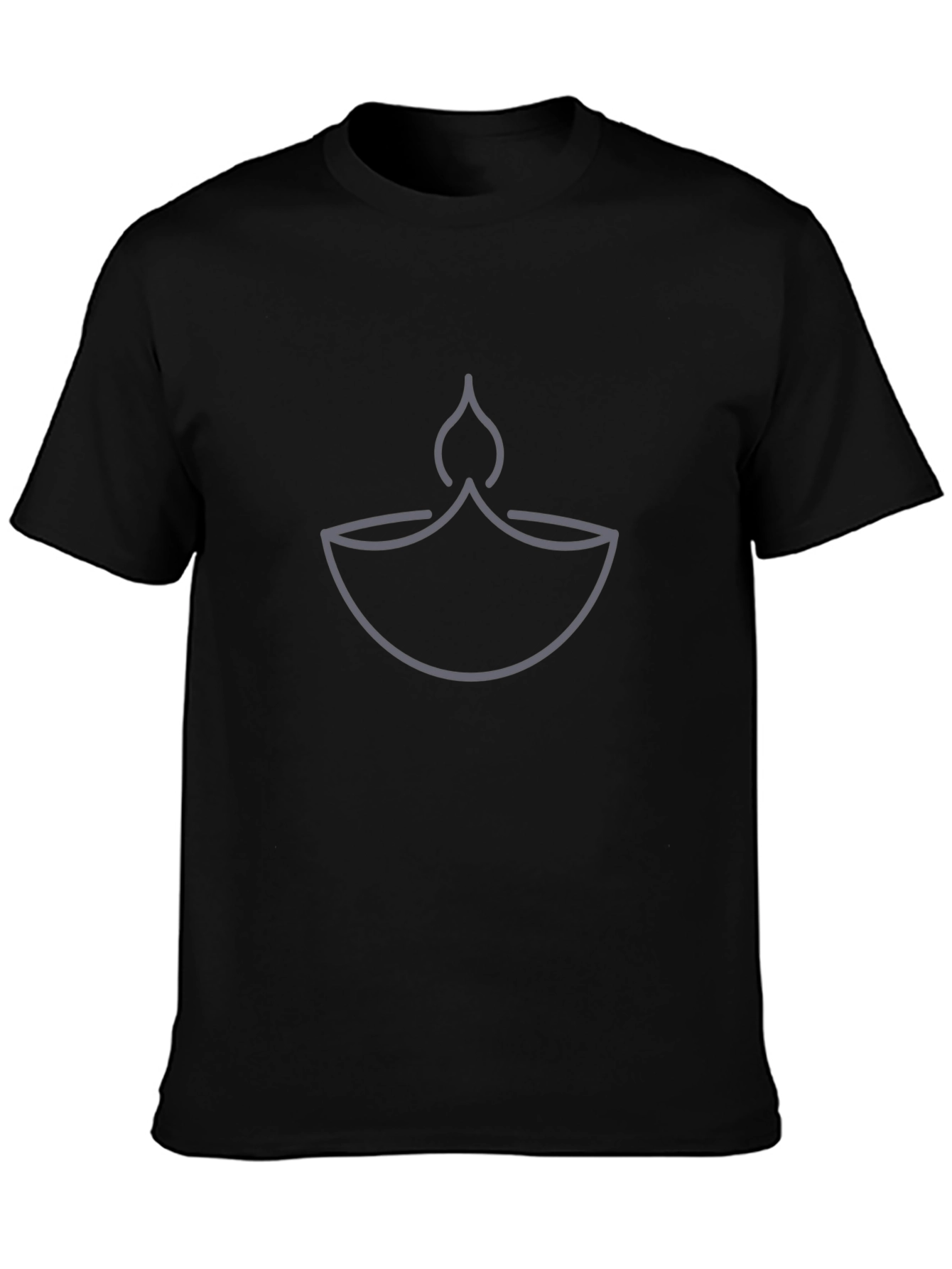 Minimalist Diwali Lamp Graphic T-Shirt