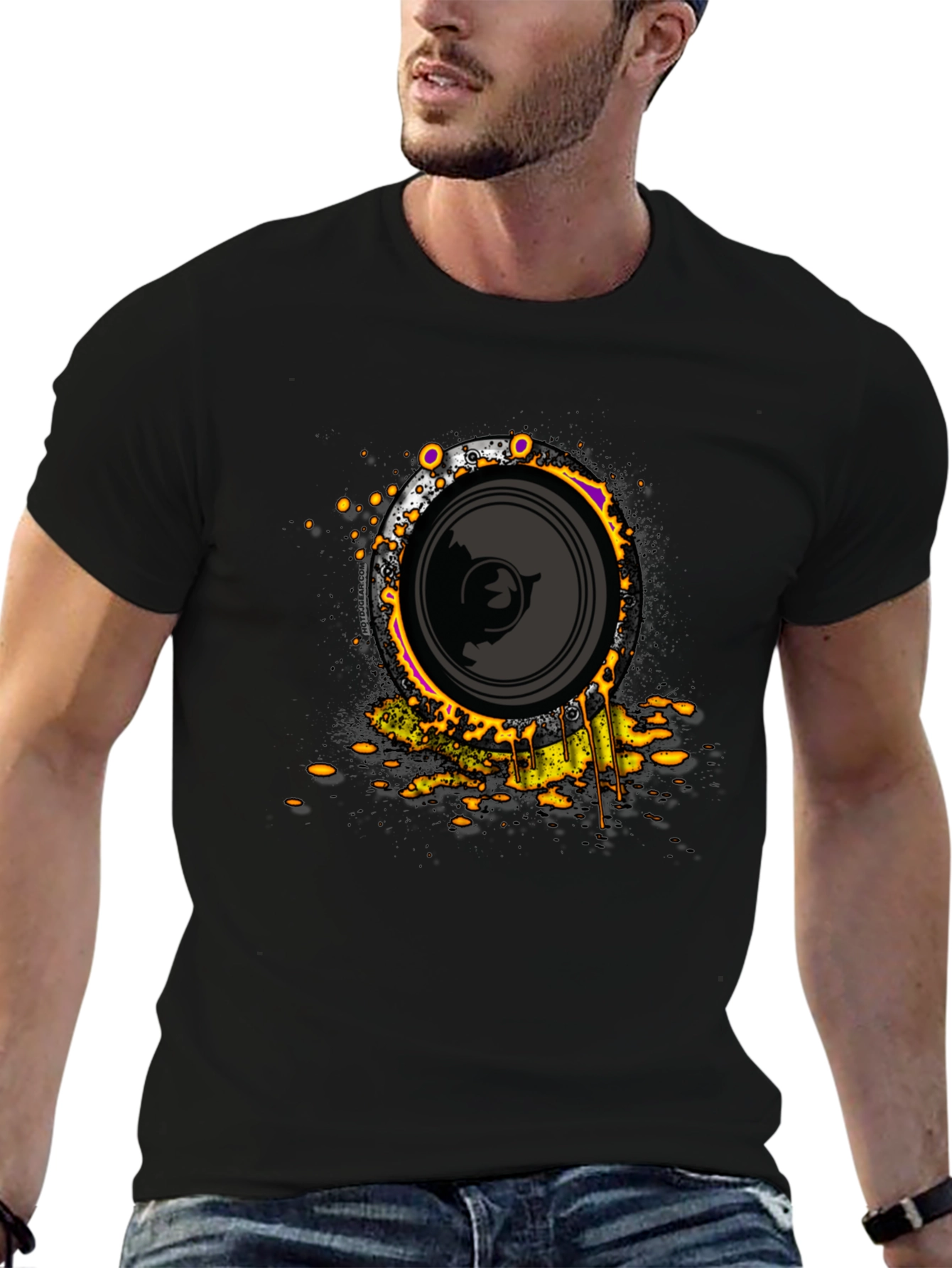 Speaker Graphic Black T-Shirt