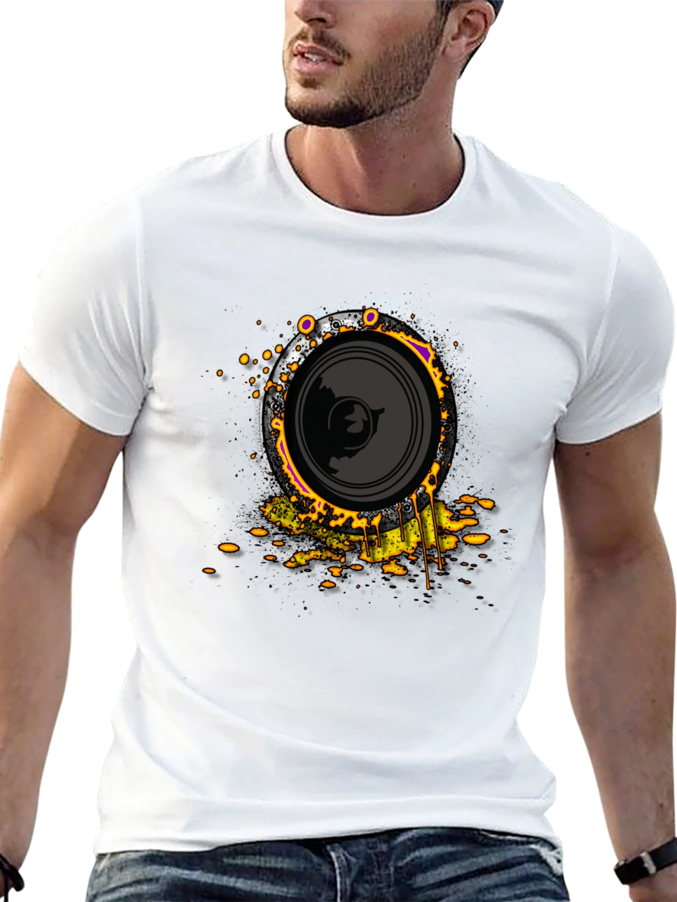 Speaker Graphic Black T-Shirt