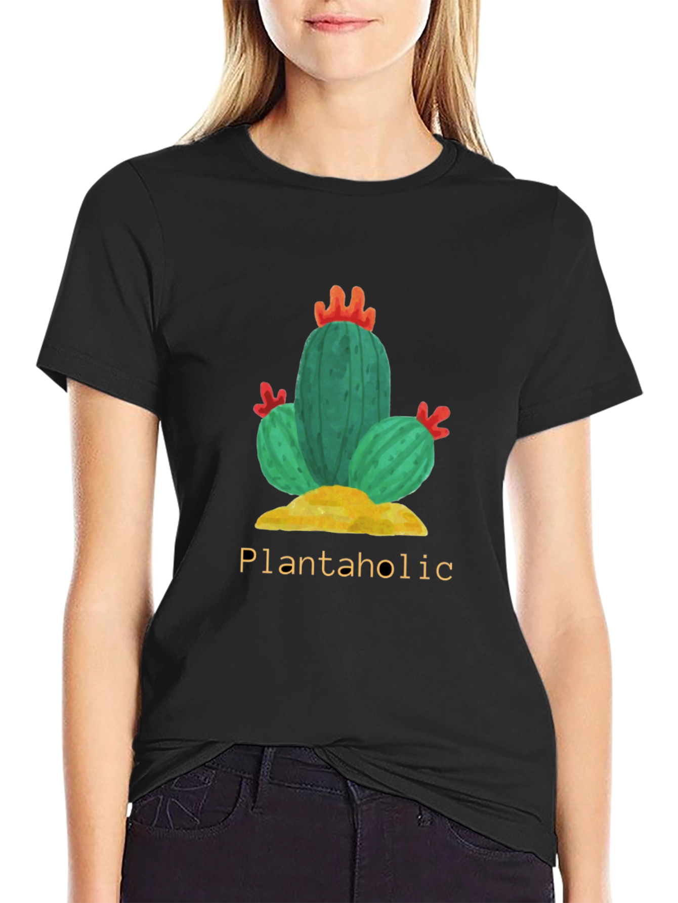 Plantaholic Cactus T-Shirt - Nature Lover Tee