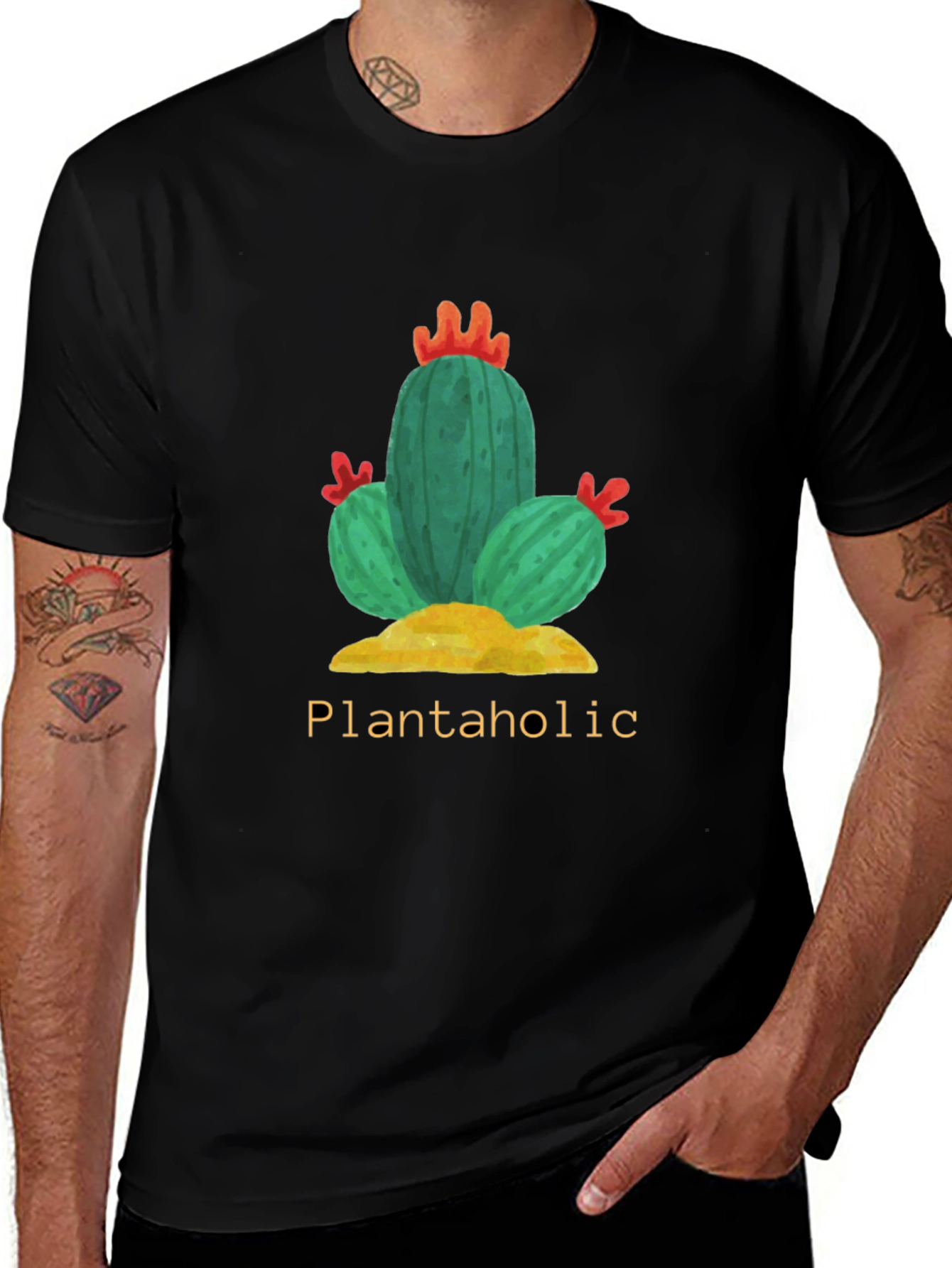 Plantaholic Cactus T-Shirt - Nature Lover Tee