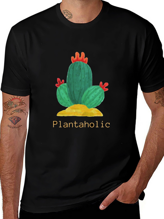 Plantaholic Cactus T-Shirt - Nature Lover Tee