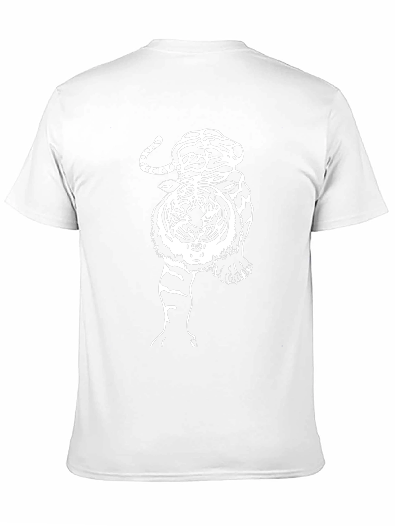 Tiger Graphic Print Mens Black T-Shirt