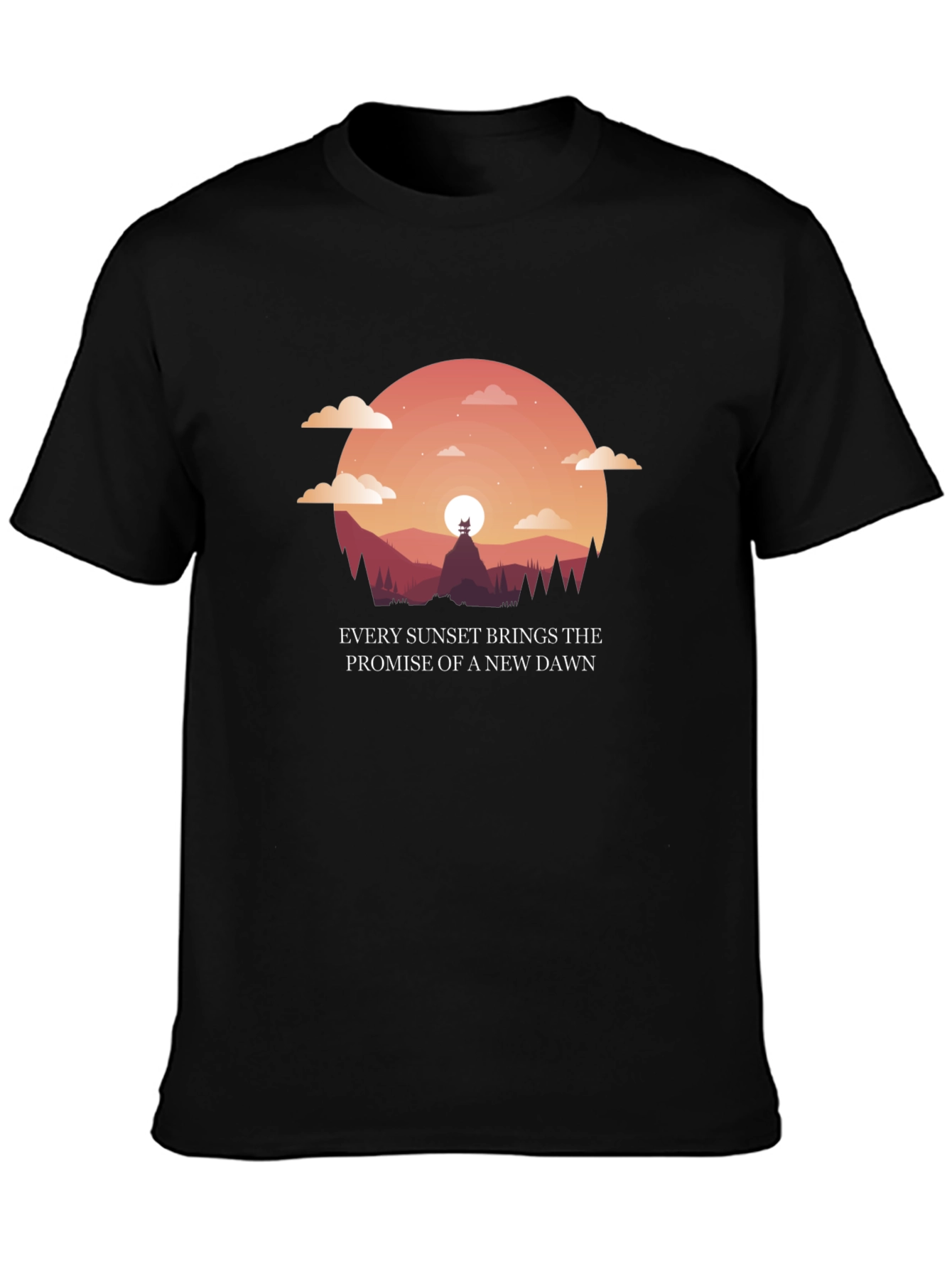 Sunset Promise Graphic T-Shirt - New Dawn Design