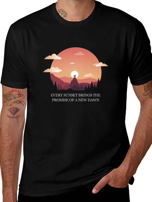 Sunset Promise Graphic T-Shirt - New Dawn Design