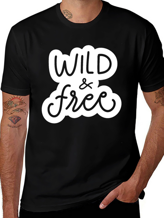 Wild & Free Graphic Tee - Stylish Black T-Shirt