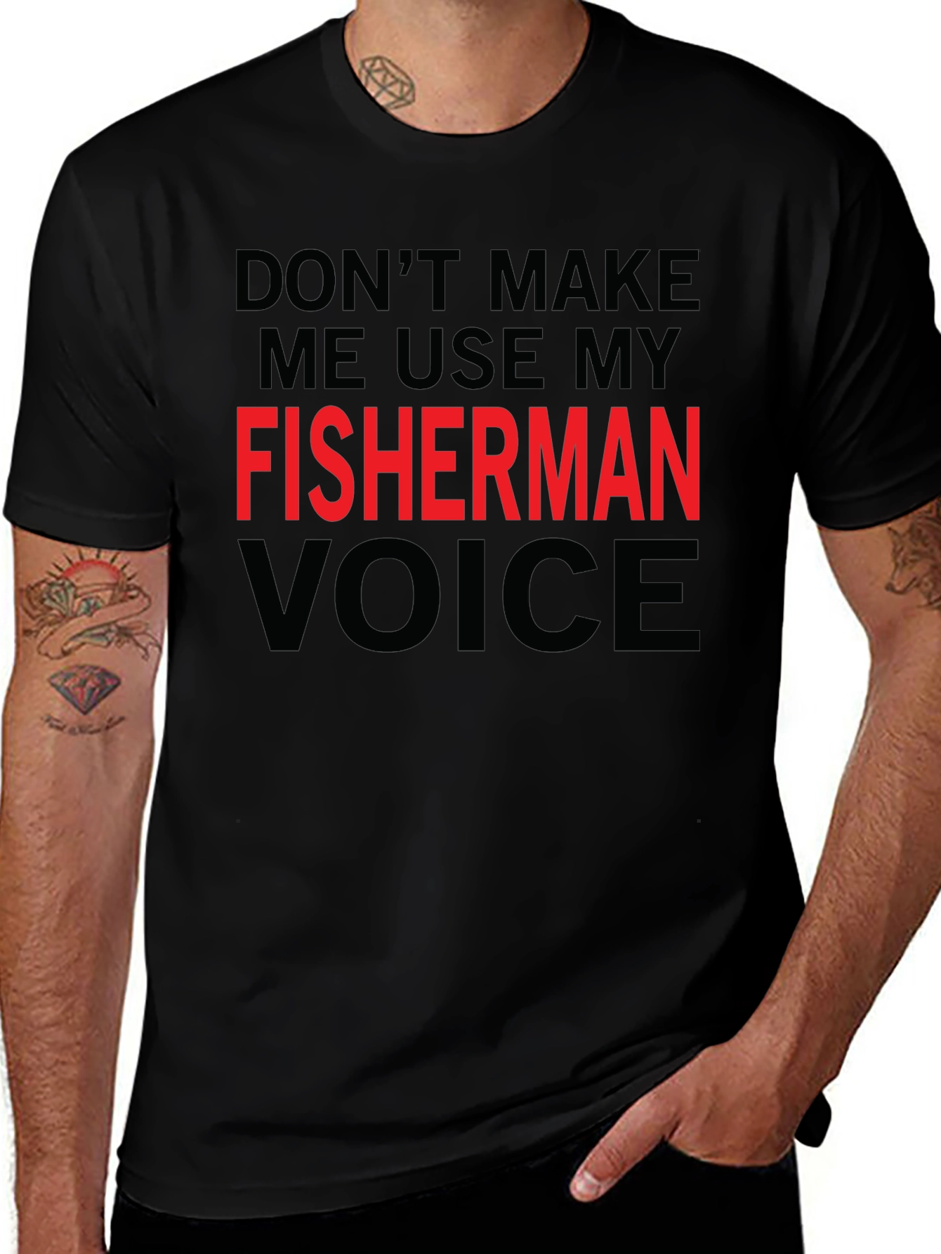Fisherman Voice T-Shirt - Funny Fishing Graphic Tee