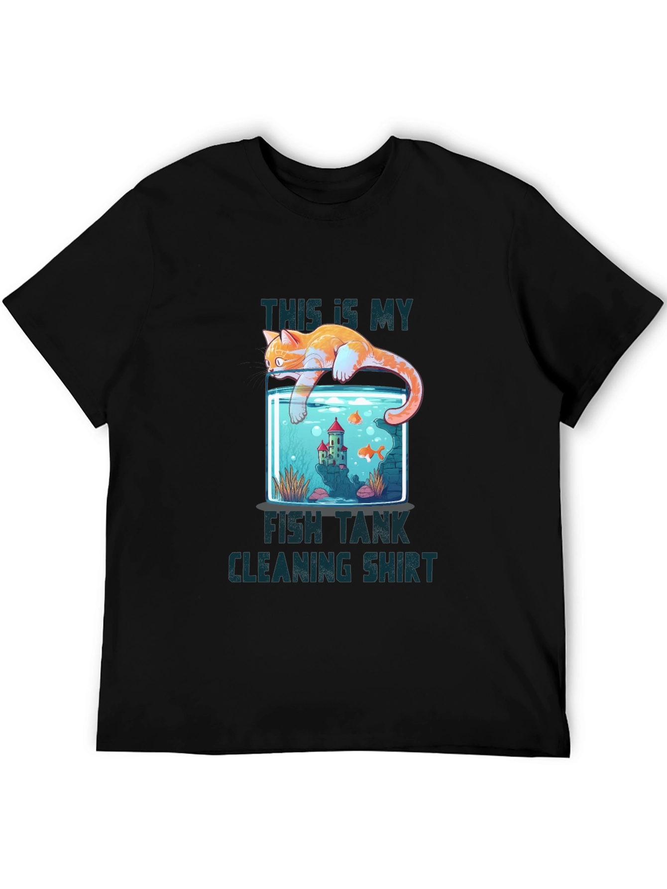 Cat Fish Tank Cleaning T-Shirt