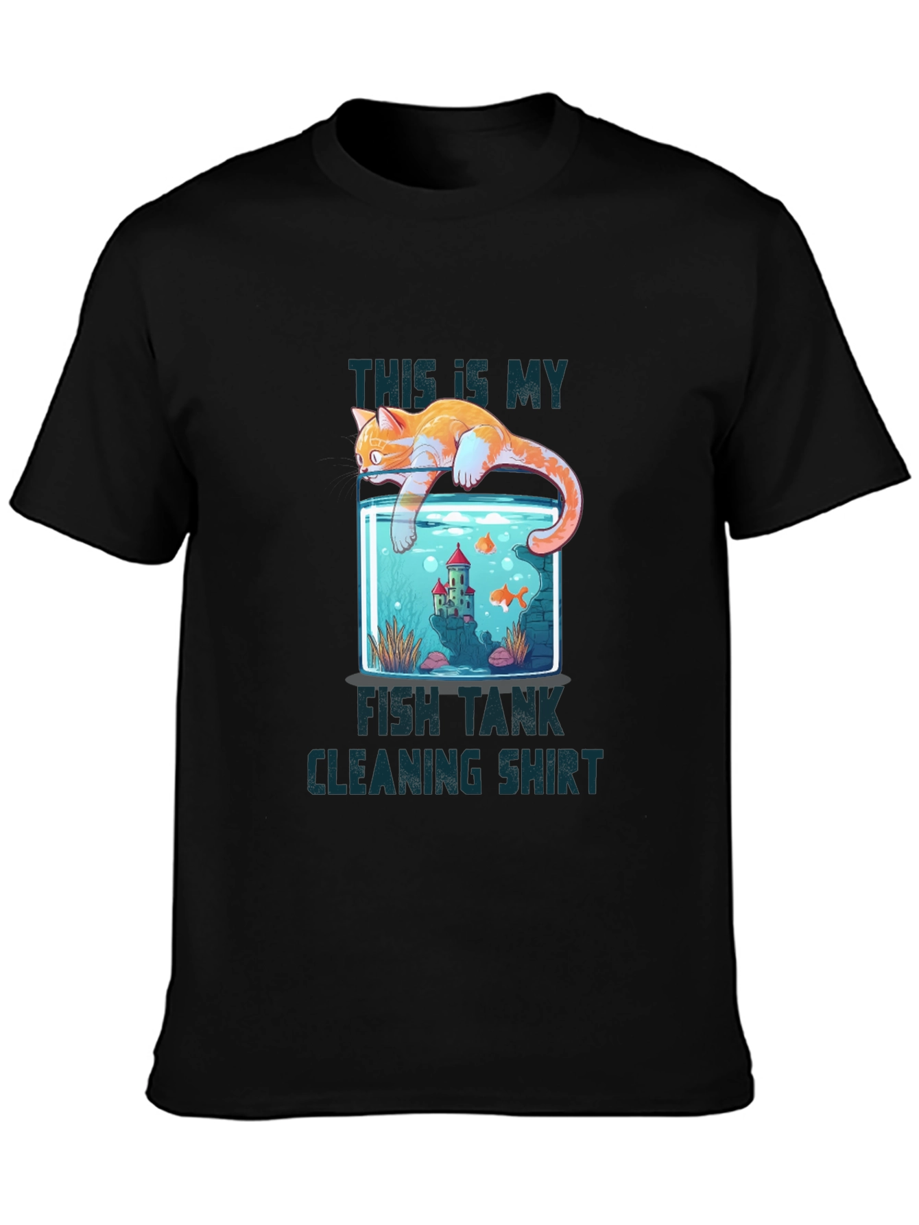 Cat Fish Tank Cleaning T-Shirt