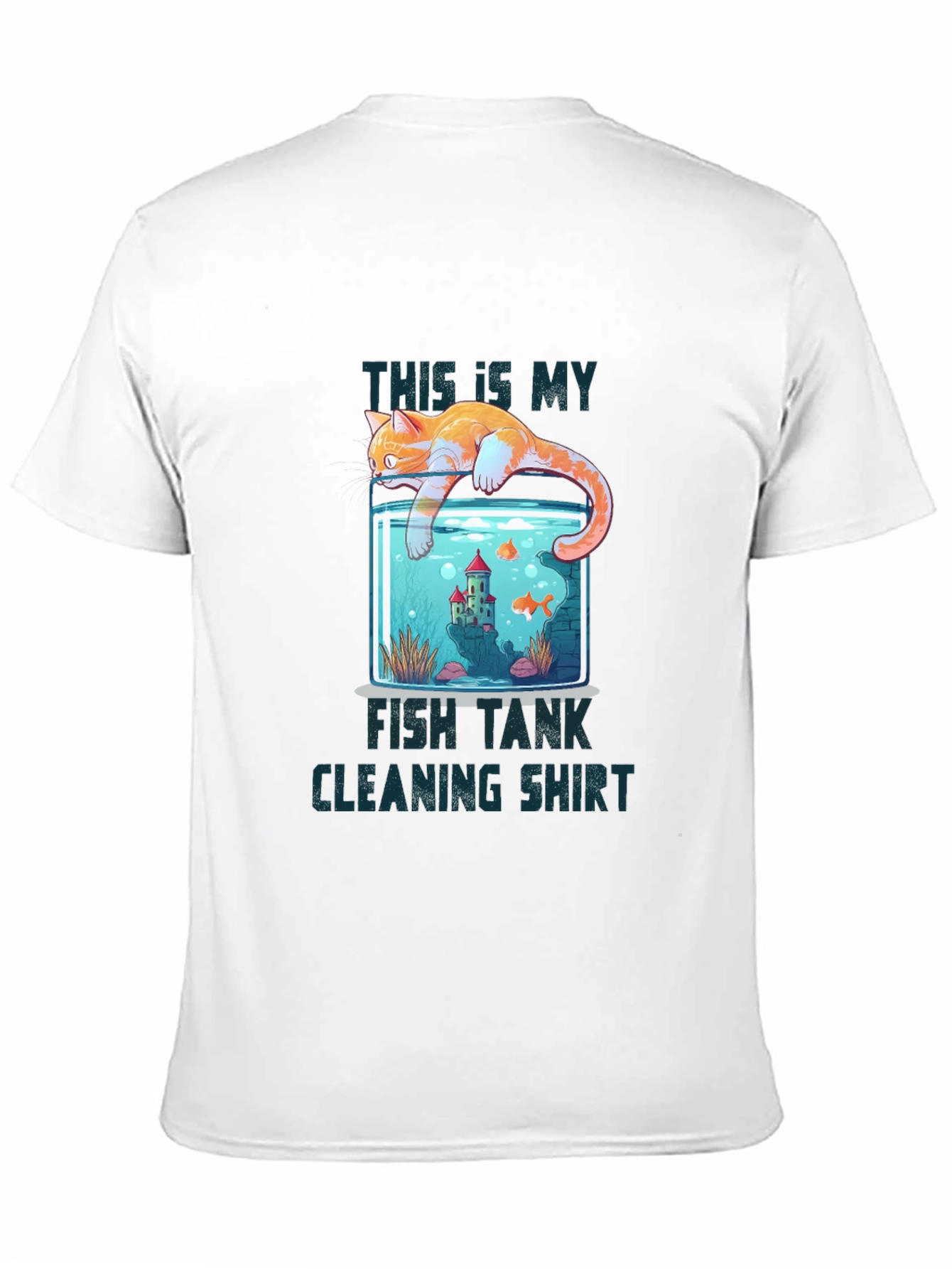 Cat Fish Tank Cleaning T-Shirt