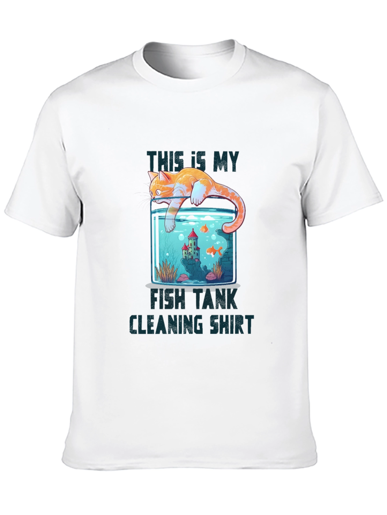 Cat Fish Tank Cleaning T-Shirt