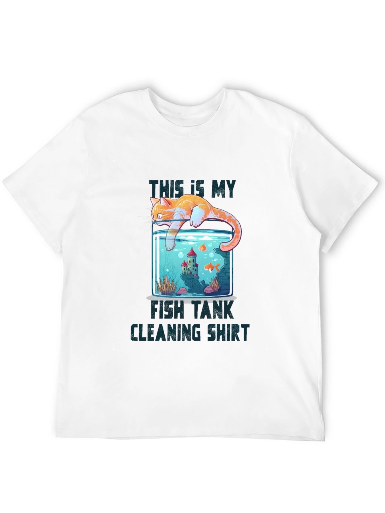 Cat Fish Tank Cleaning T-Shirt