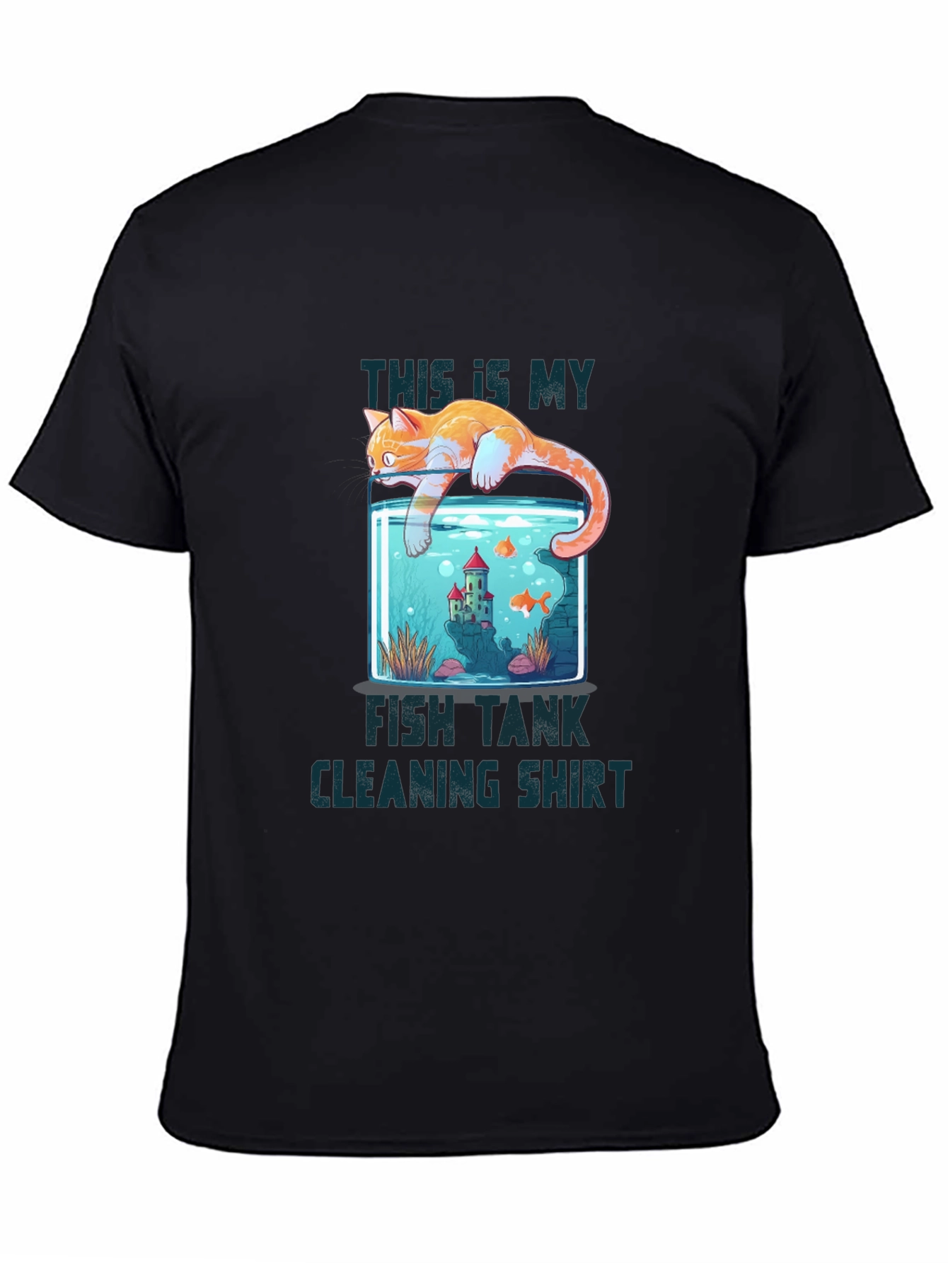 Cat Fish Tank Cleaning T-Shirt
