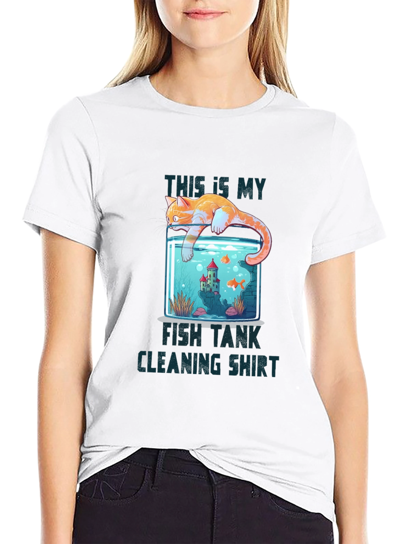 Cat Fish Tank Cleaning T-Shirt