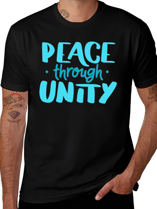 Peace Through Unity Graphic Tee - Black