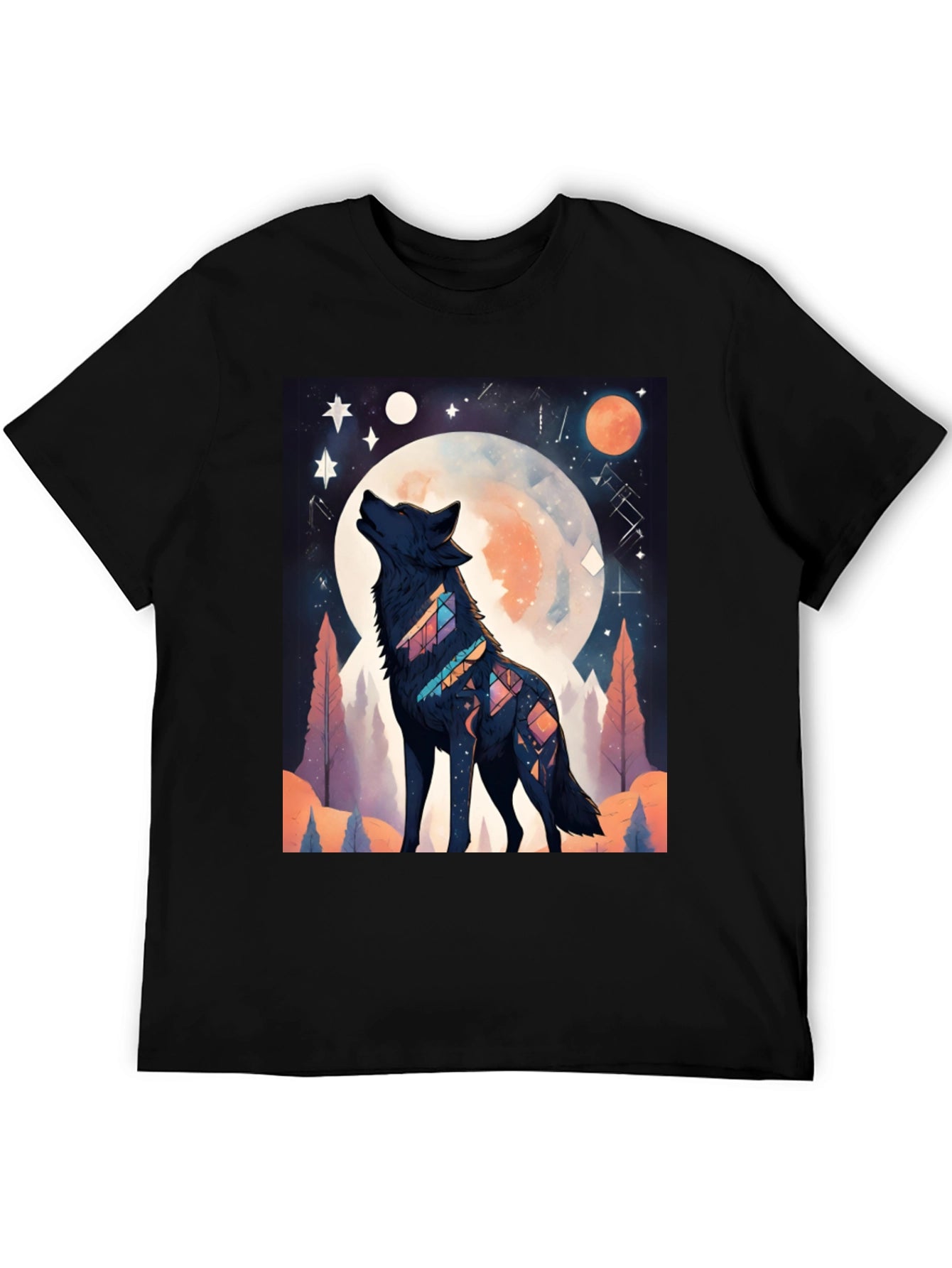 Wolf Moon Graphic Tee - Unisex Black T-Shirt