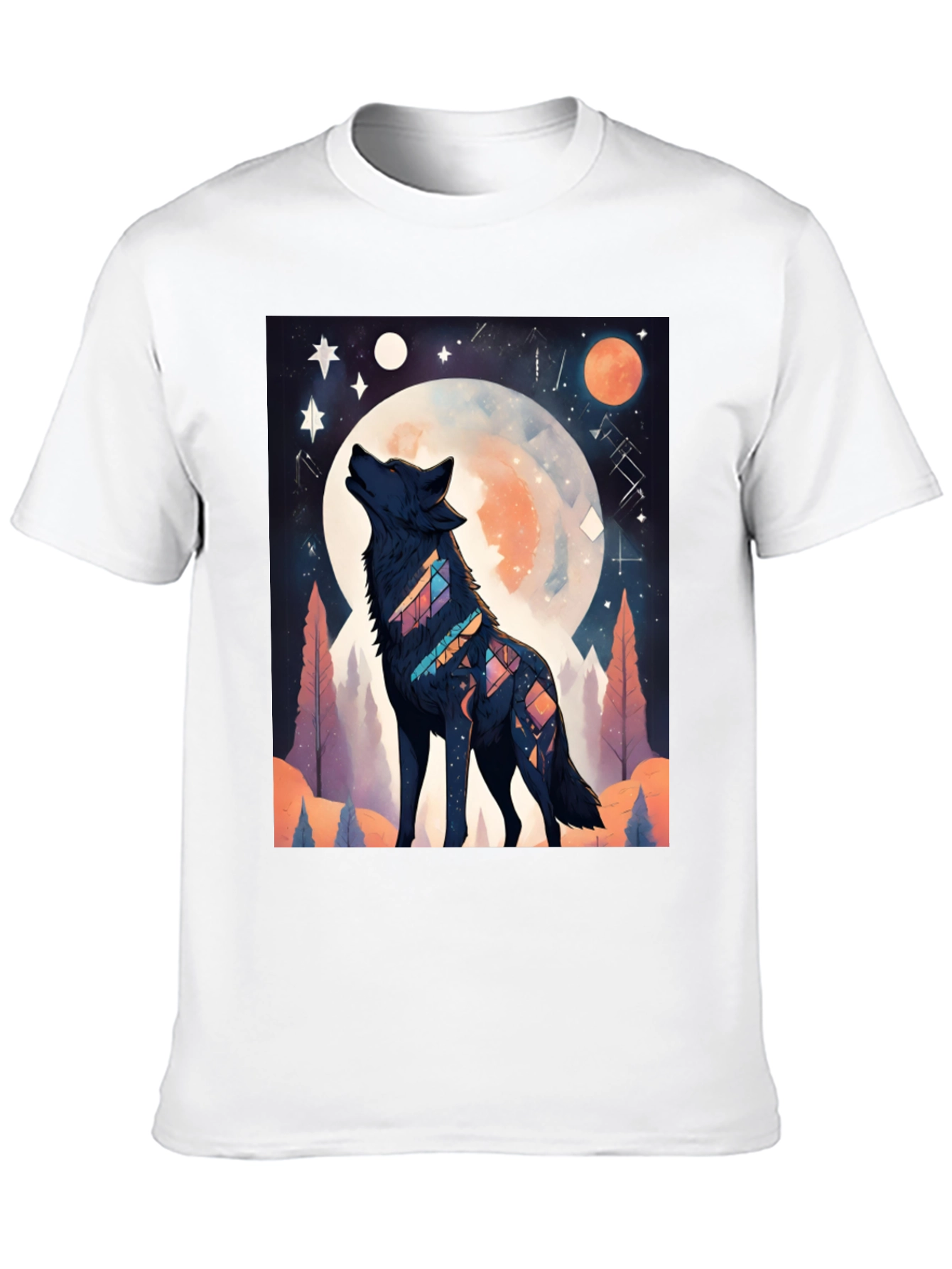 Wolf Moon Graphic Tee - Unisex Black T-Shirt