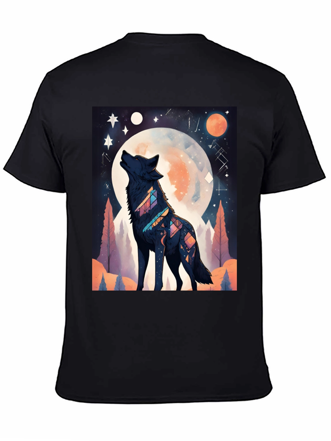 Wolf Moon Graphic Tee - Unisex Black T-Shirt