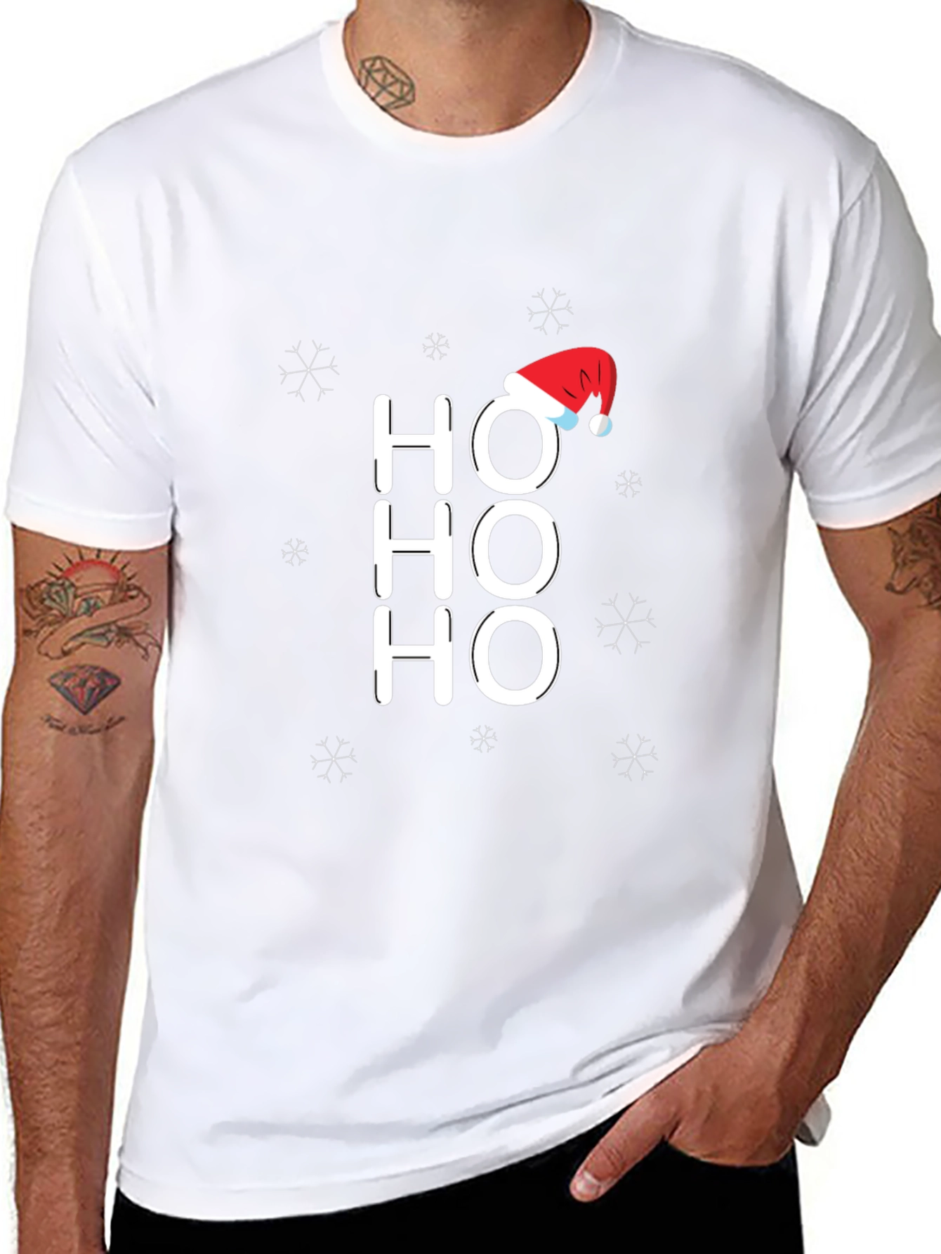 Festive Ho Ho Ho Christmas T-Shirt - Holiday Cheer!